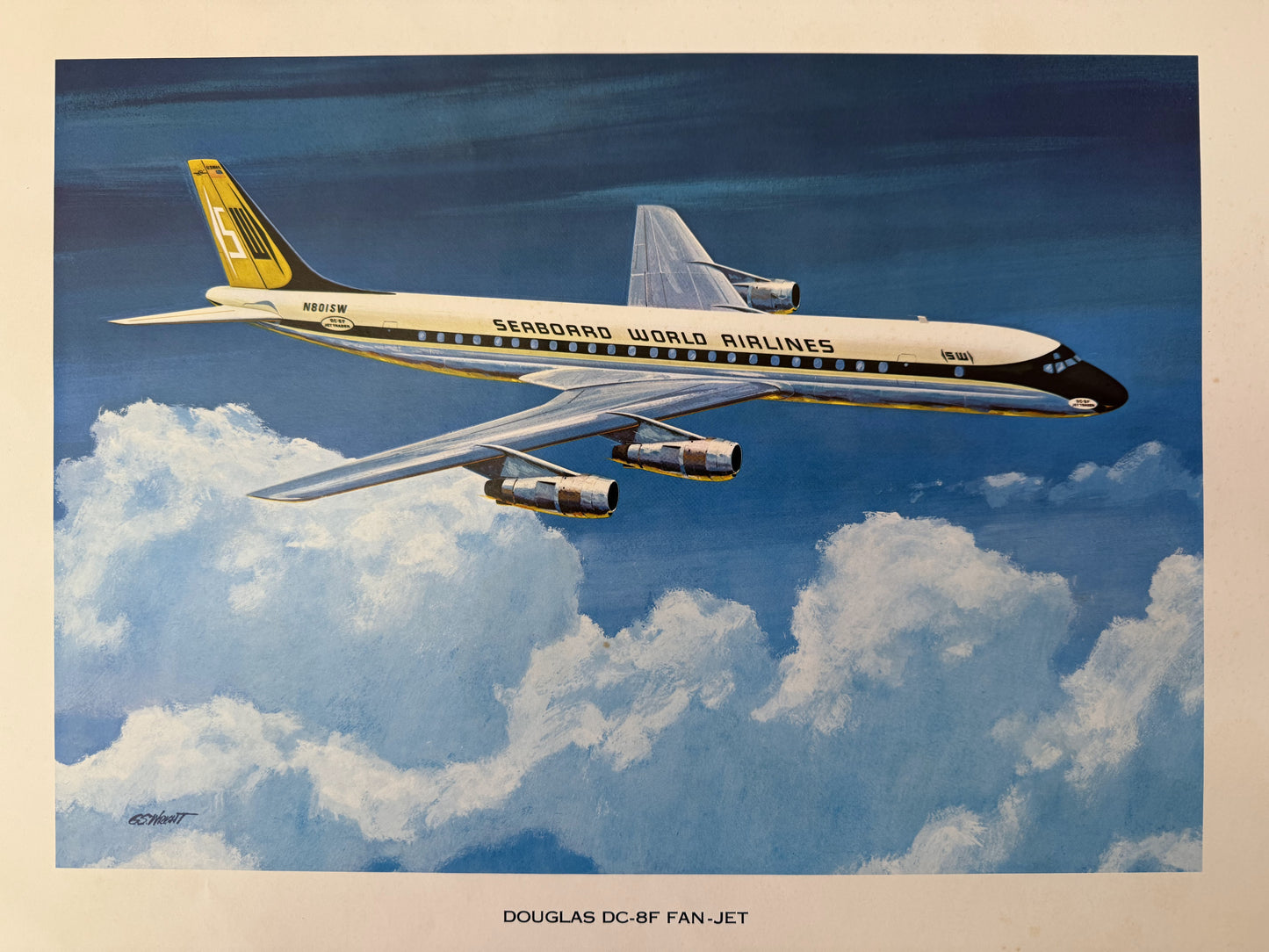Douglas DC-8F Vintage Poster (1964)