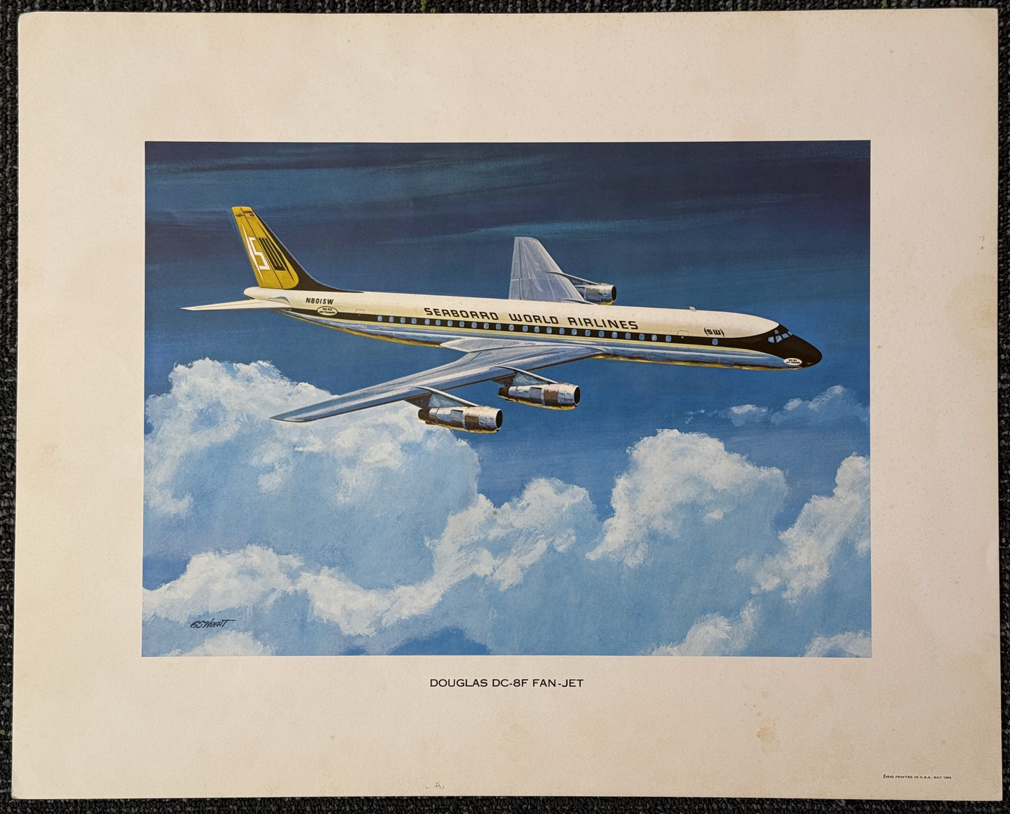 Douglas DC-8F Vintage Poster (1964)