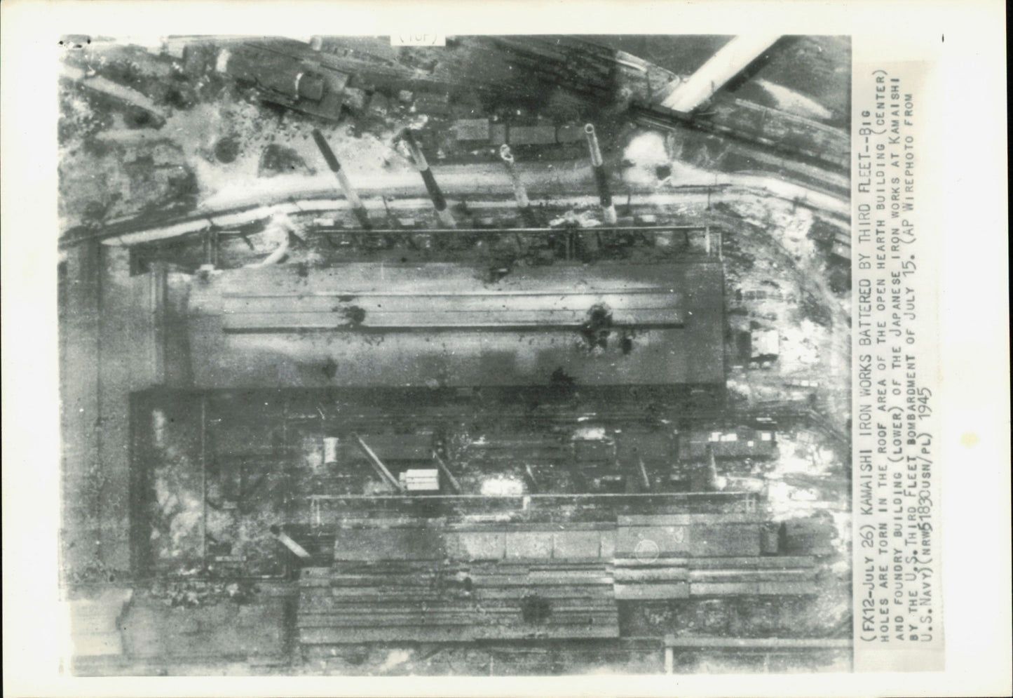 Aerial Photos of Pacific Theater WWII (1945) (11 Vintage Oversized Photos) Air Force Bomb bombing bombs Japan Military oversize Oversized WW2 WWII