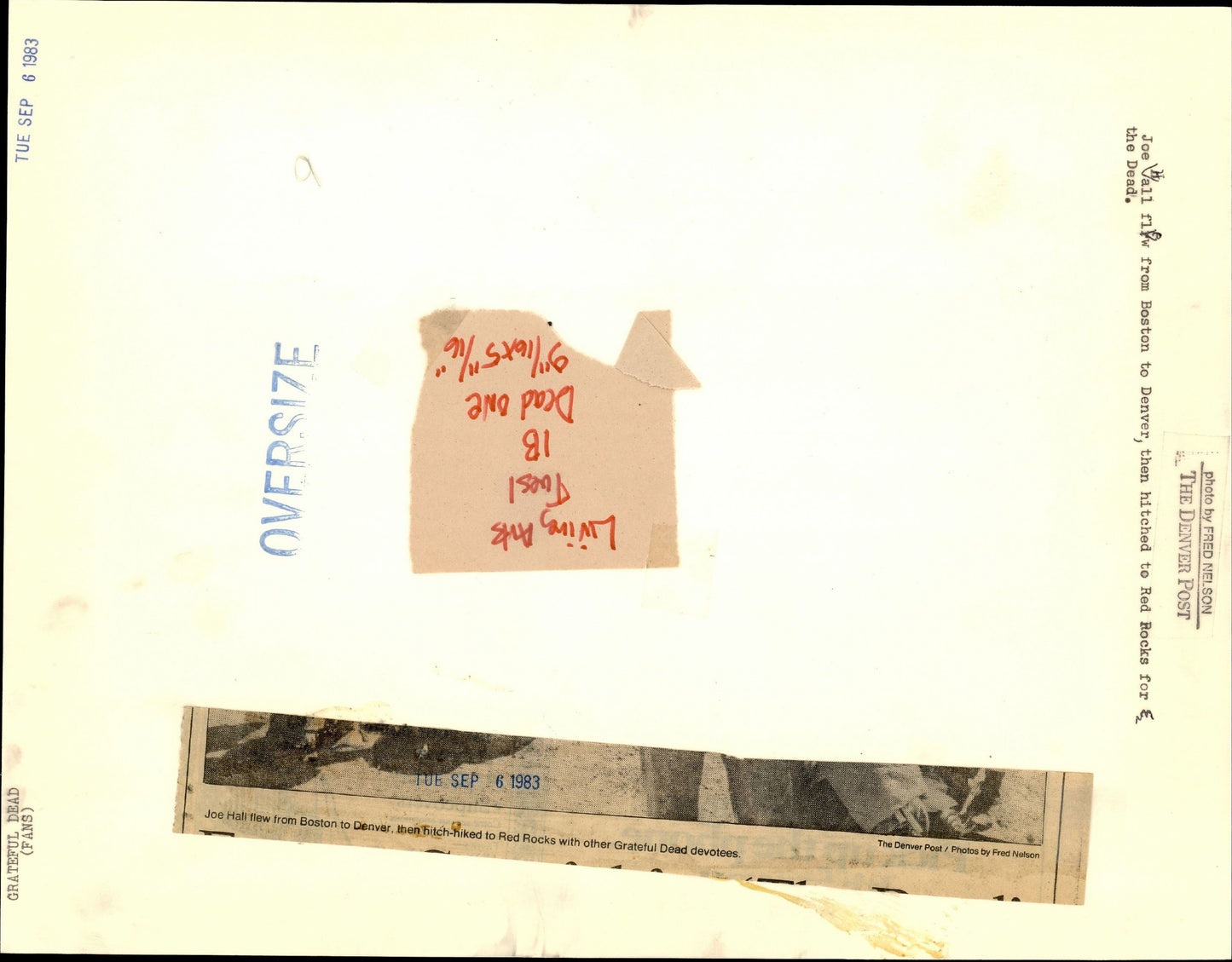 Deadheads at Red Rocks Collection (1983) (3 Vintage Oversize Prints) Deadhead Grateful Dead Music Oversized Red Rocks