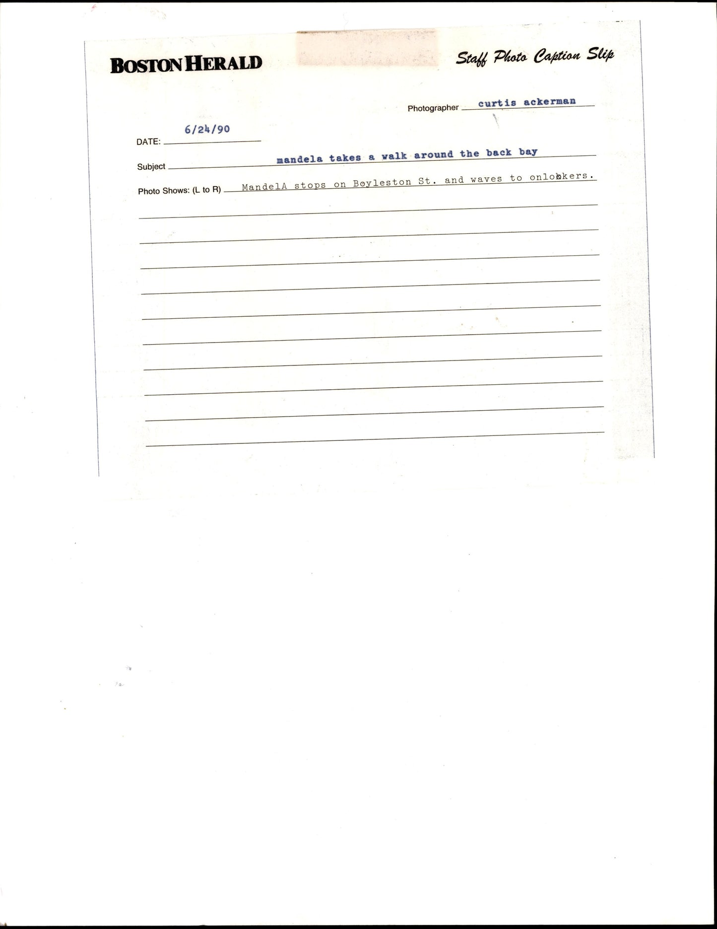 Nelson Mandella Collection (1990) (22 oversize prints)