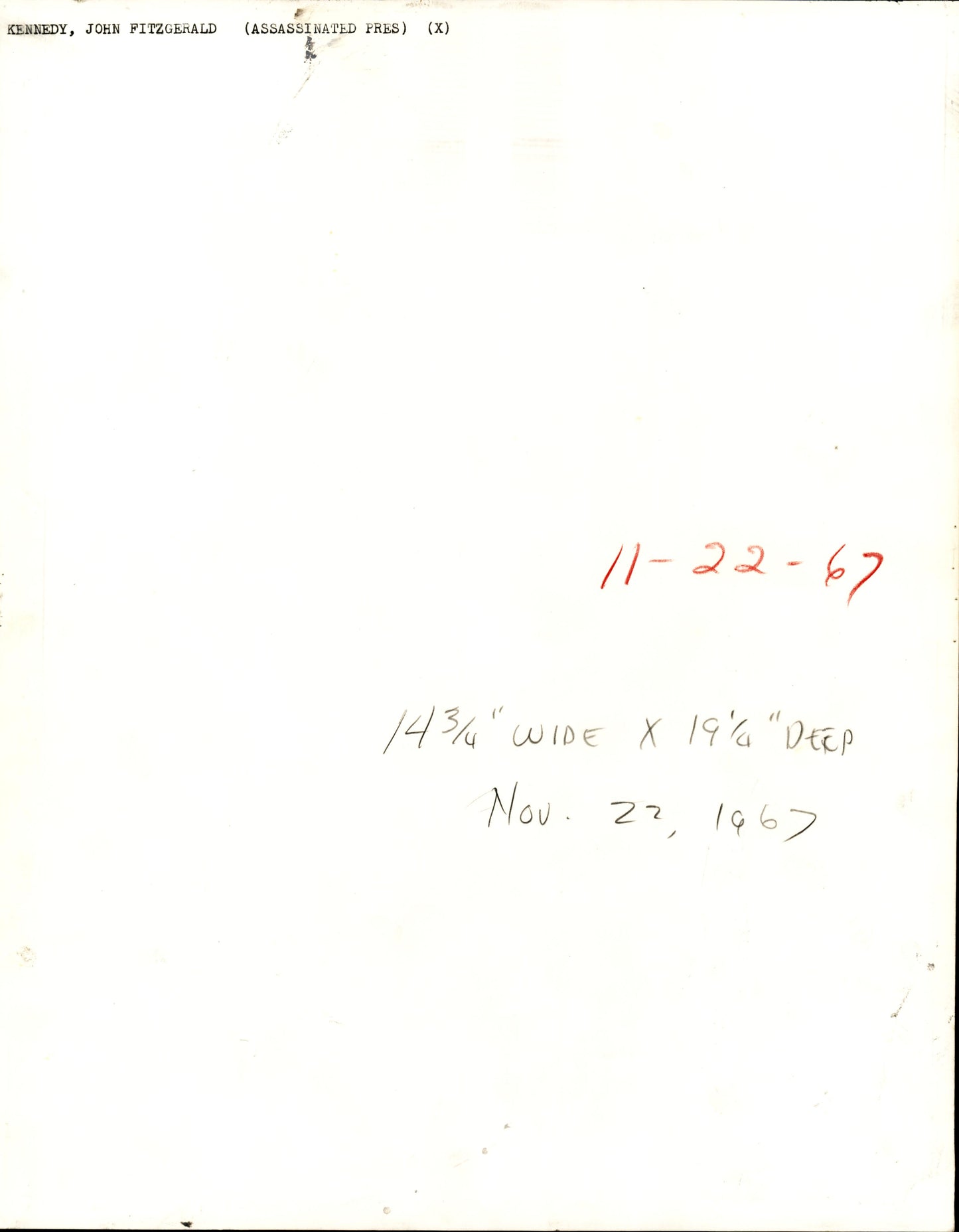 JFK (1967) (oversize)