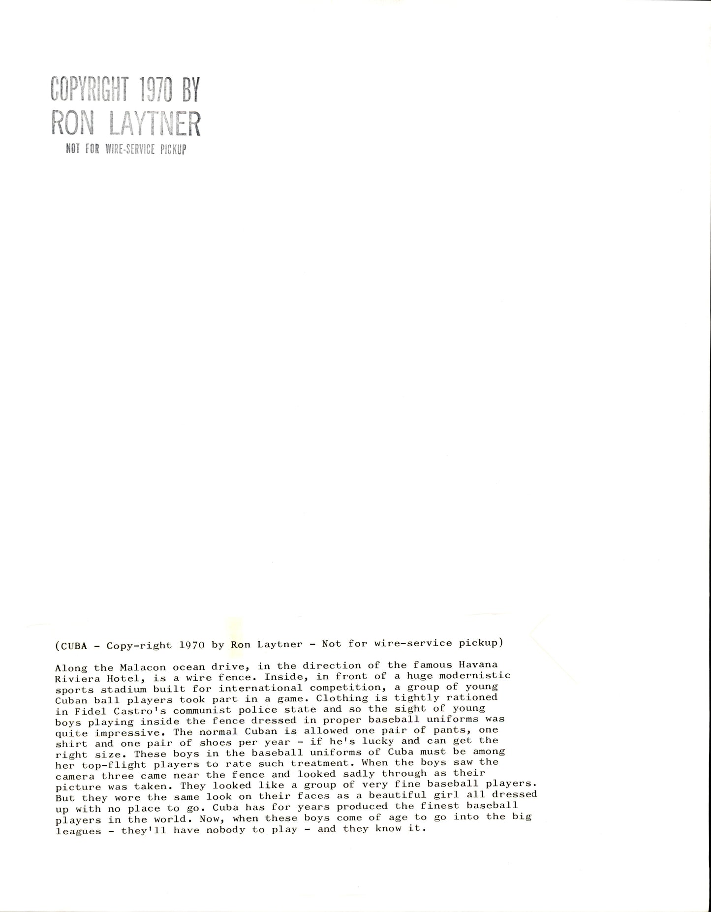 Cuban Daily Life Collection | Ron Laytner (1970) (29 vintage oversize prints)