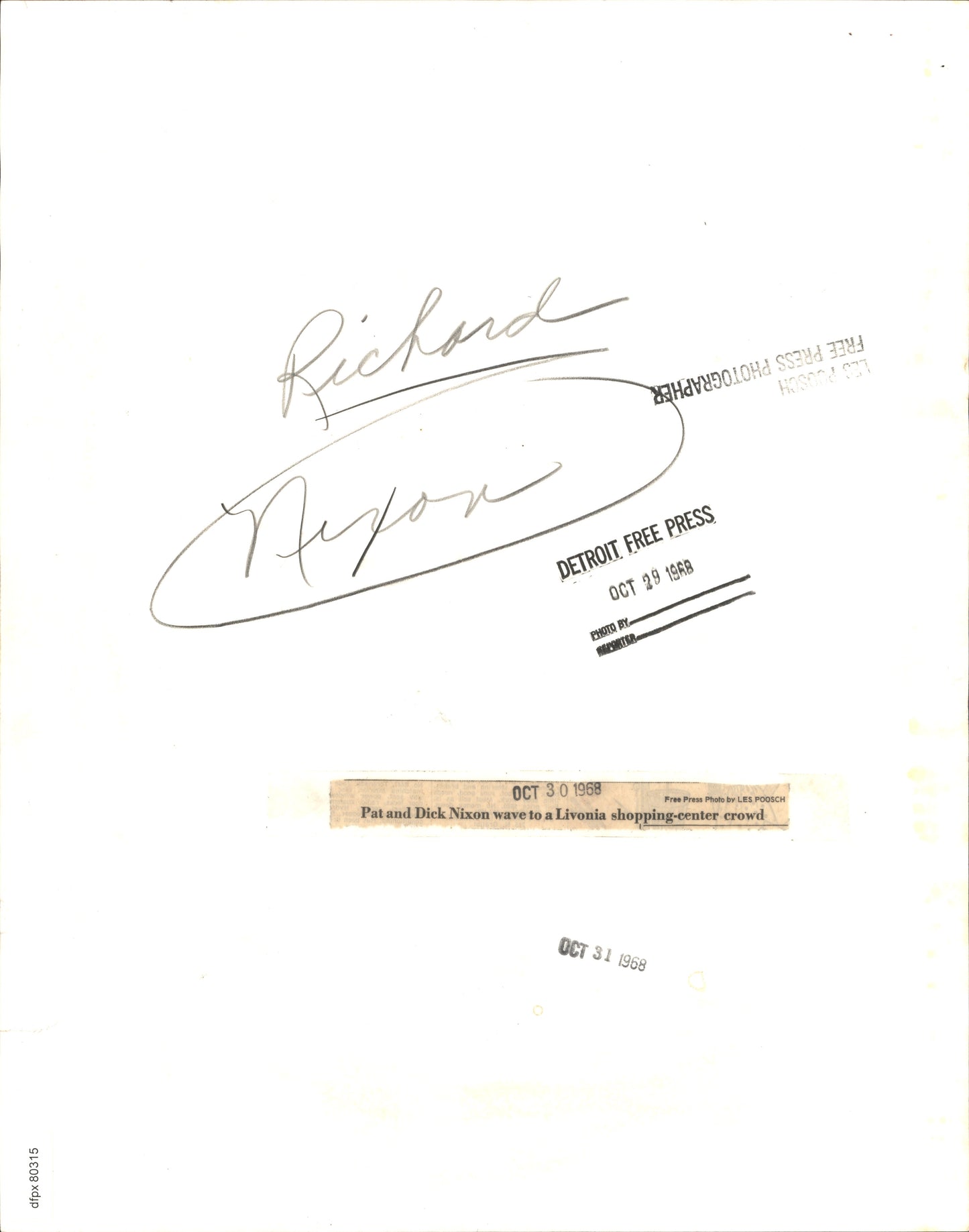 Richard and Pat Nixon | Les Poosch (1968) oversize