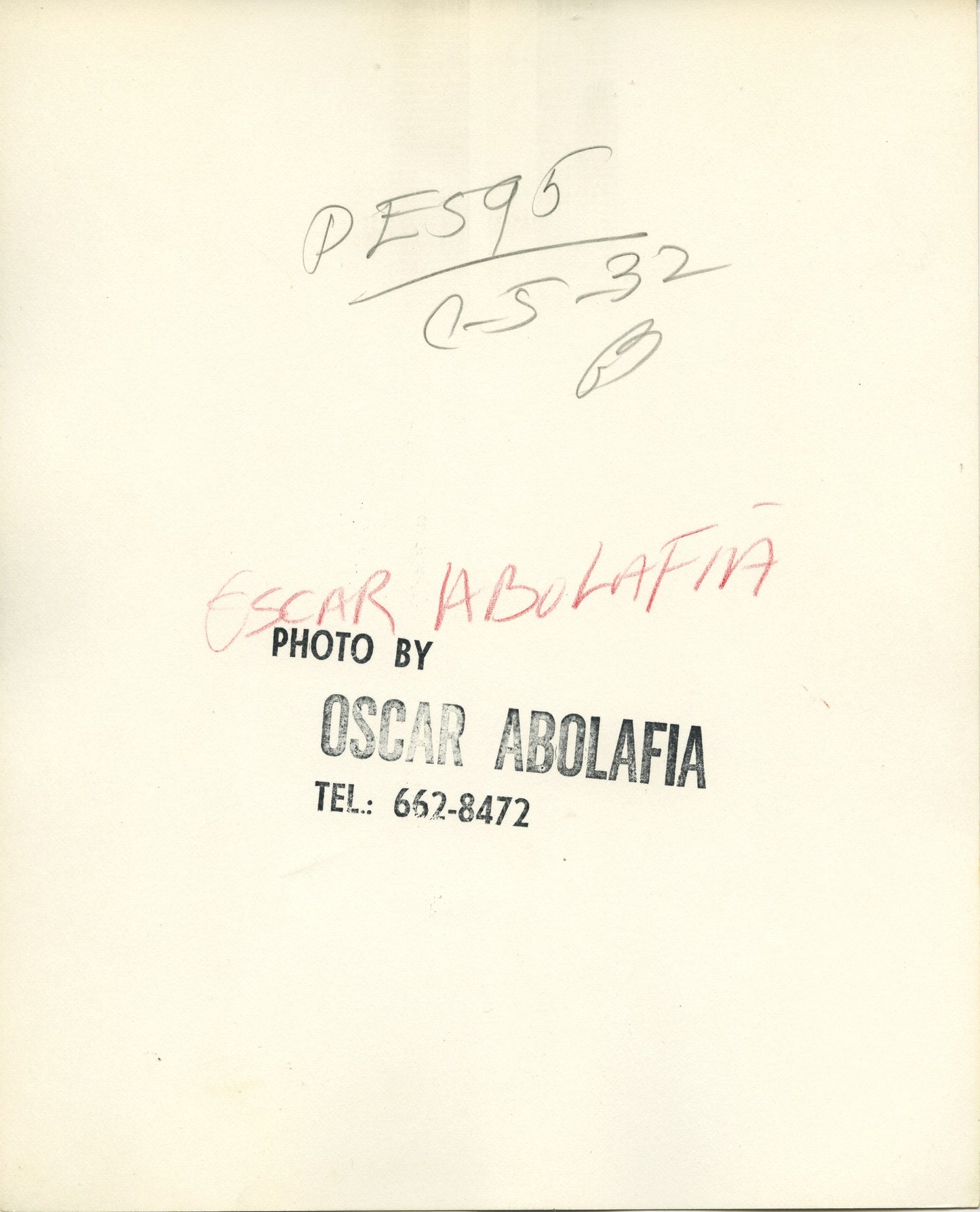Andy Warhol - Oscar Abolafia (1973) Andy Warhol Oscar Abolafia Photographer Stamped