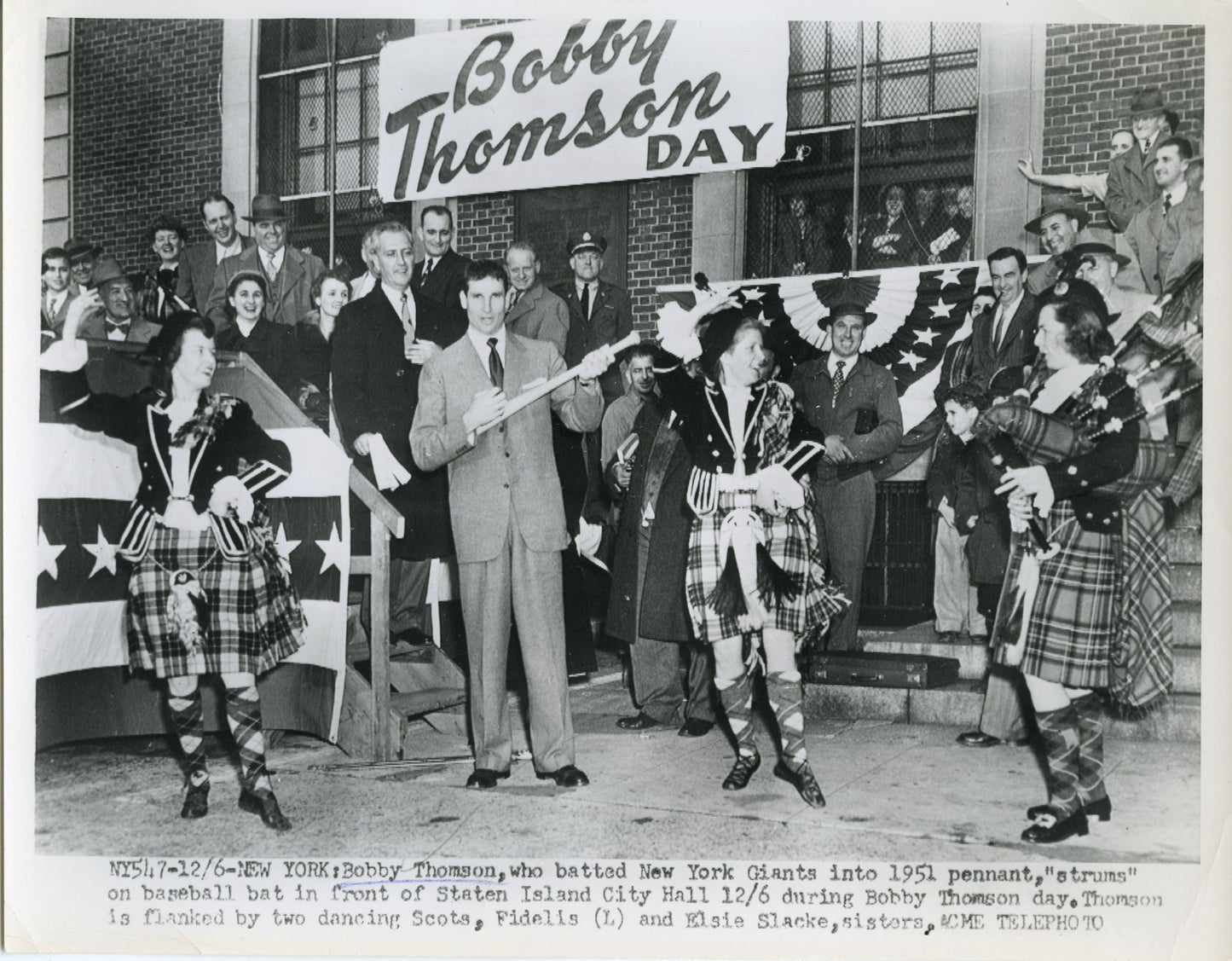 "Shot Heard Round the World" Bobby Thomson Home Run Collection (AUTOGRAPH) (12 images) Baseball Bobby Thomson Brooklyn Dodgers Home Run New York Giants Polo Grounds Sports