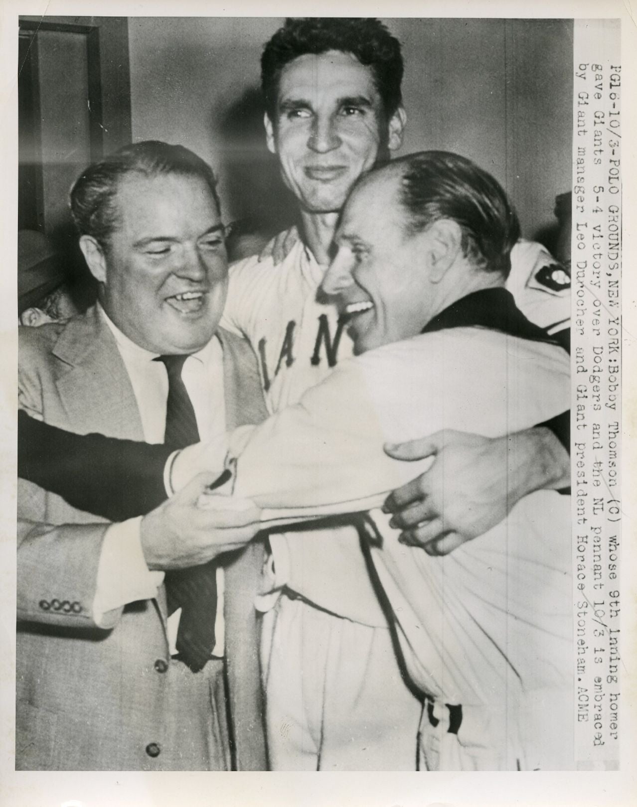 "Shot Heard Round the World" Bobby Thomson Home Run Collection (AUTOGRAPH) (12 images) Baseball Bobby Thomson Brooklyn Dodgers Home Run New York Giants Polo Grounds Sports