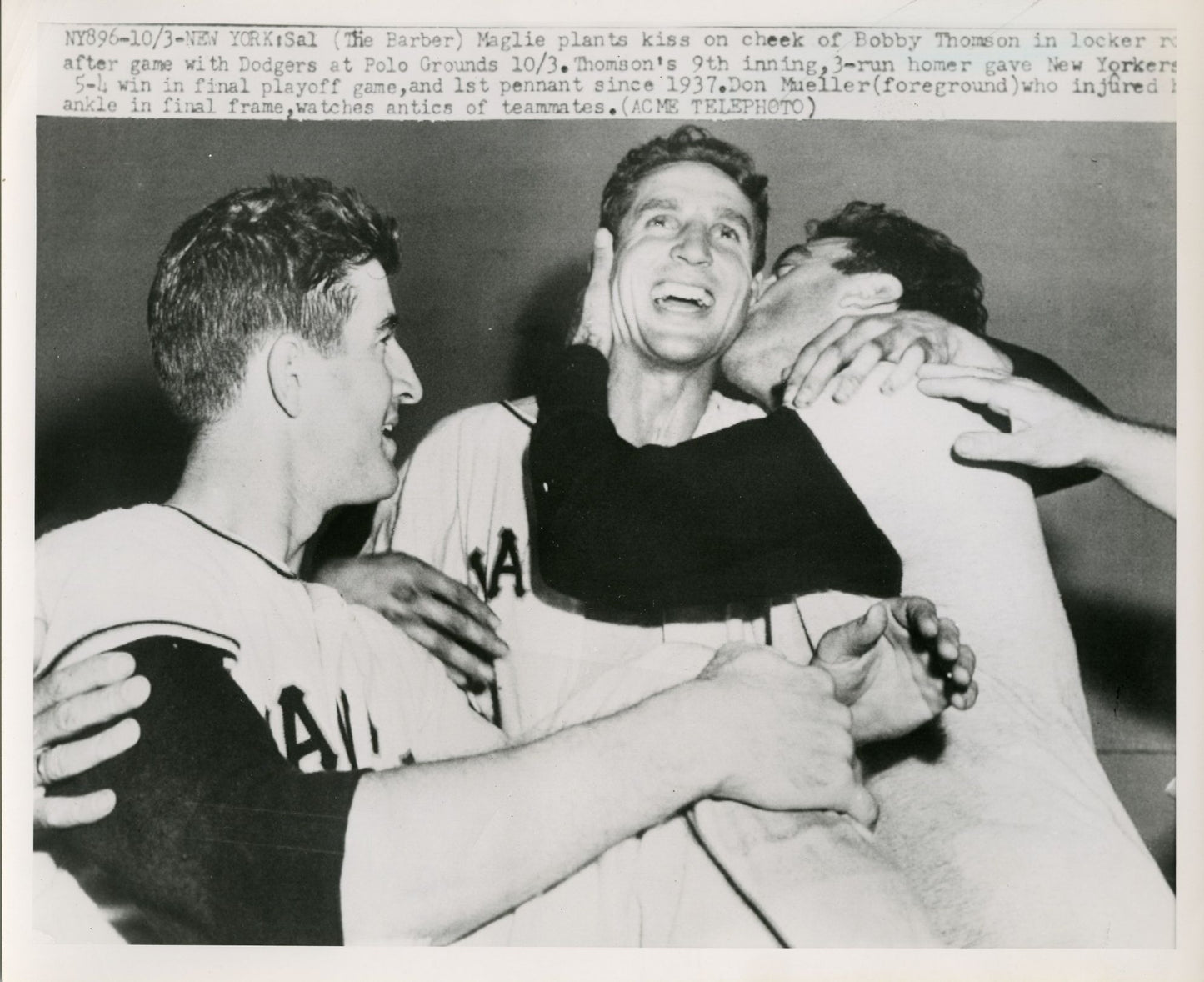 "Shot Heard Round the World" Bobby Thomson Home Run Collection (AUTOGRAPH) (12 images) Baseball Bobby Thomson Brooklyn Dodgers Home Run New York Giants Polo Grounds Sports