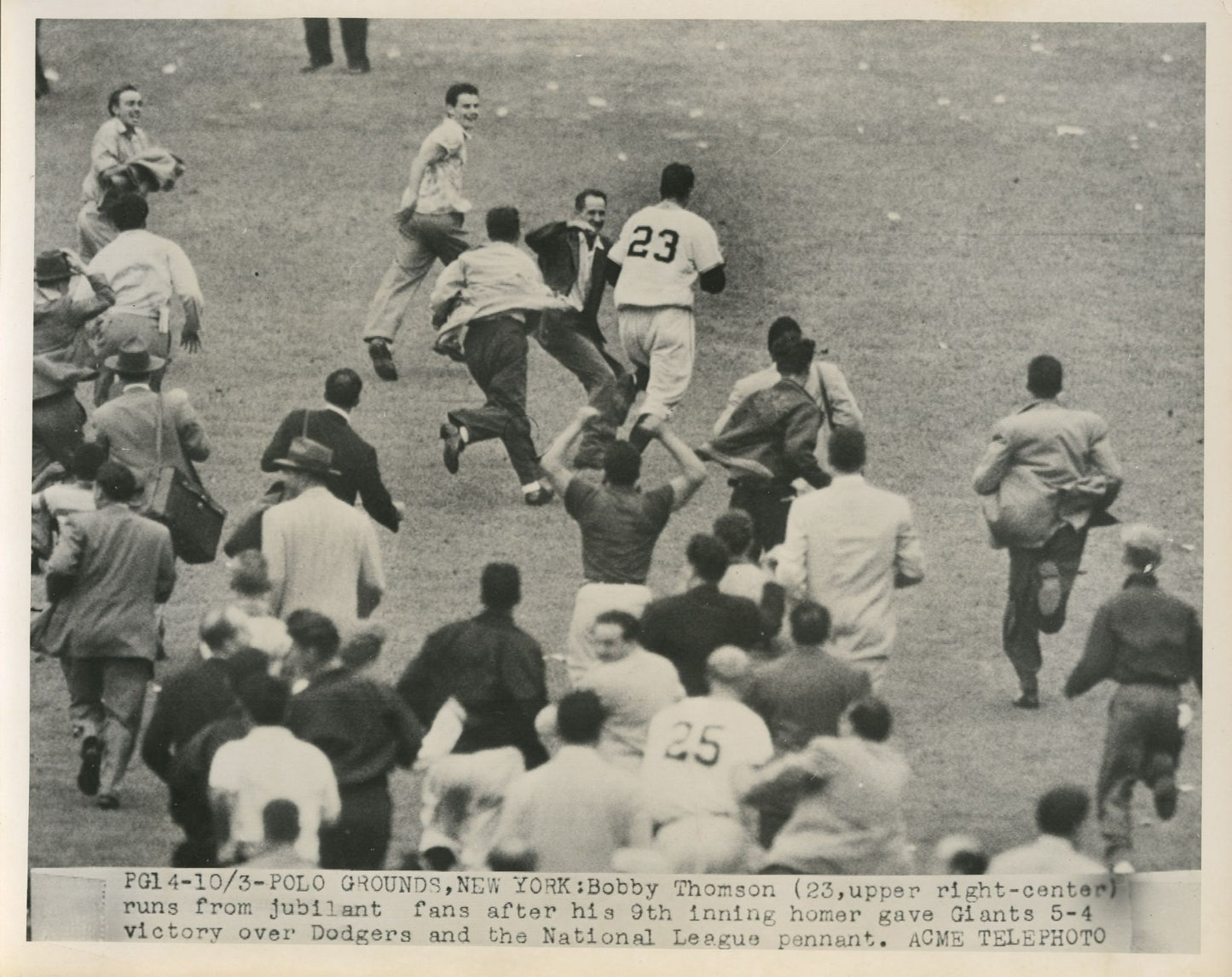 "Shot Heard Round the World" Bobby Thomson Home Run Collection (AUTOGRAPH) (12 images) Baseball Bobby Thomson Brooklyn Dodgers Home Run New York Giants Polo Grounds Sports