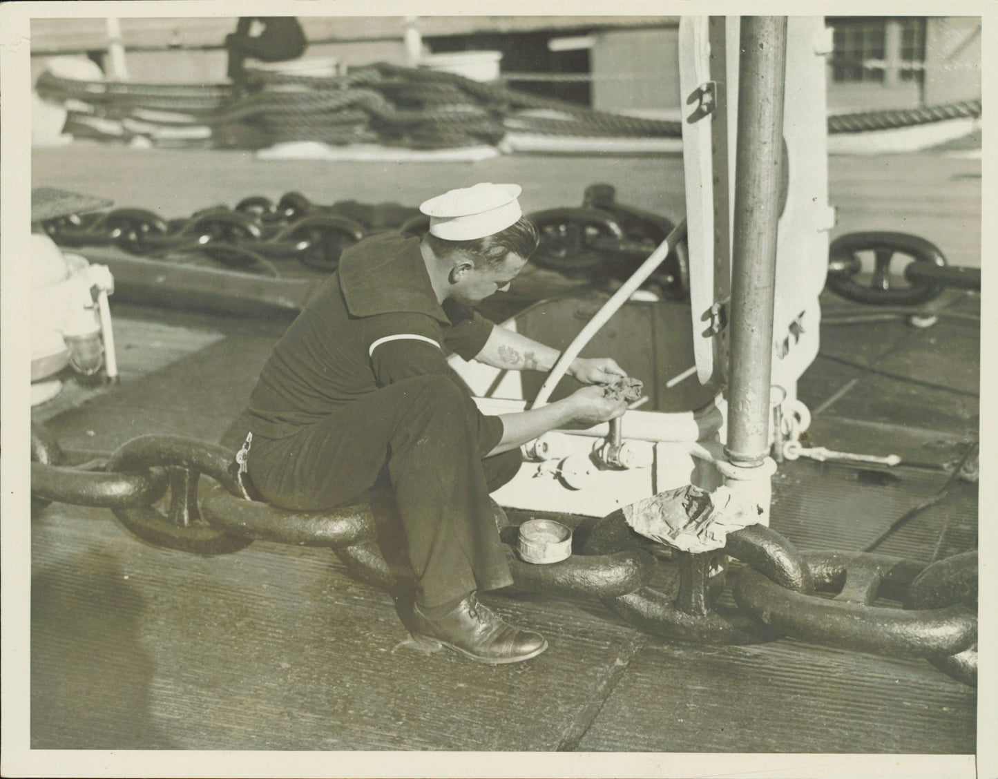 Armed Forces Tattoo Photos (1934 - 1952) (6 Vintage Photos) Air Force Army Aviation Military Navy Tattoo