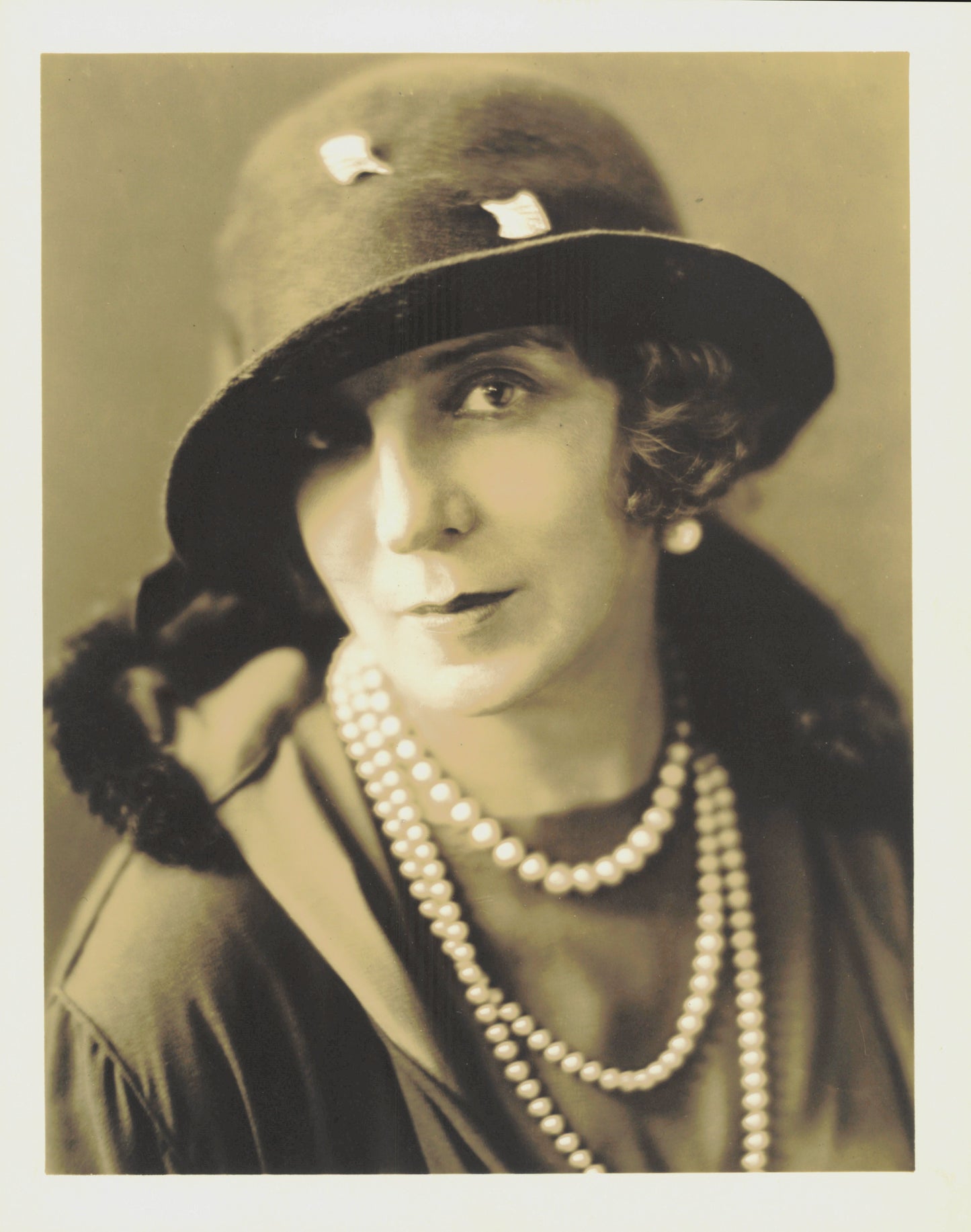 Madame Simone (Mrs. Porche) Portraits (2 Vintage Prints) Fashion France French Hollywood Photographer Stamped Portrait