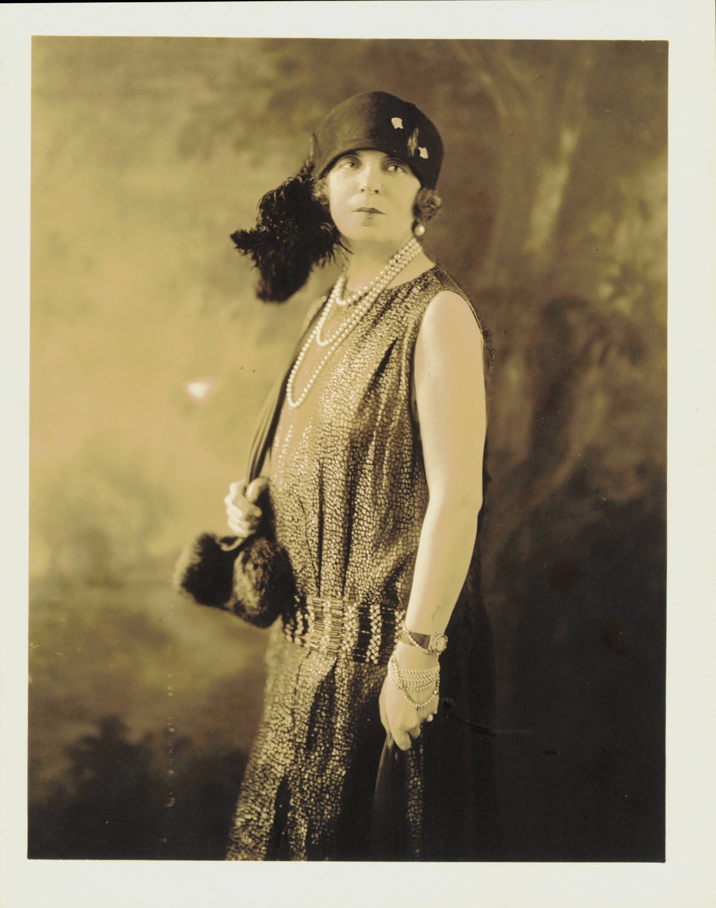 Madame Simone (Mrs. Porche) Portraits (2 Vintage Prints) Fashion France French Hollywood Photographer Stamped Portrait