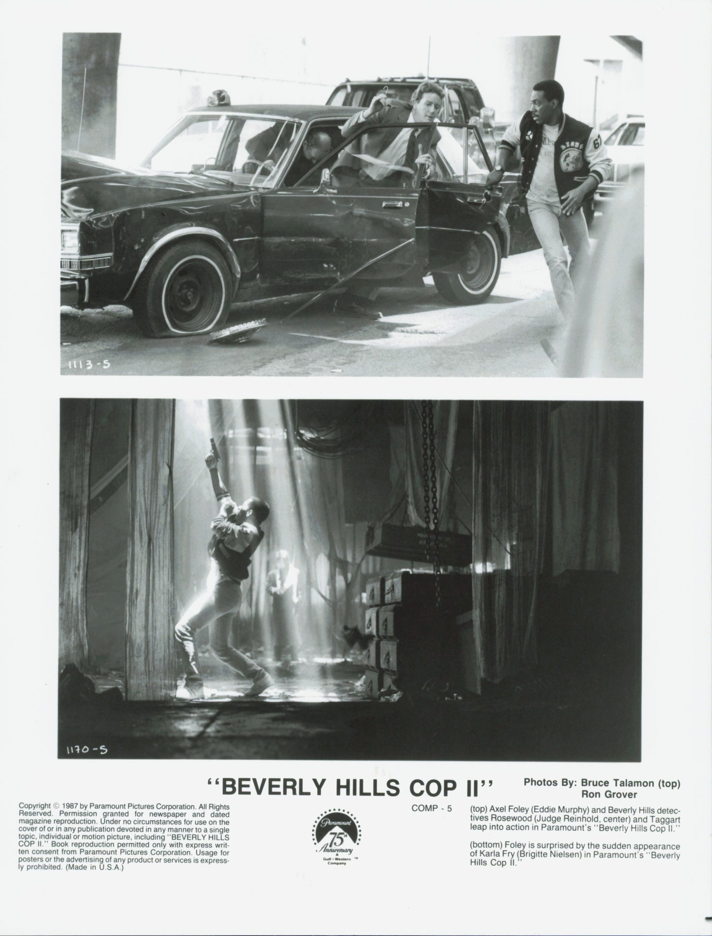 Beverly Hills Cop (I & II) Collection (5 vintage prints) Film Hollywood