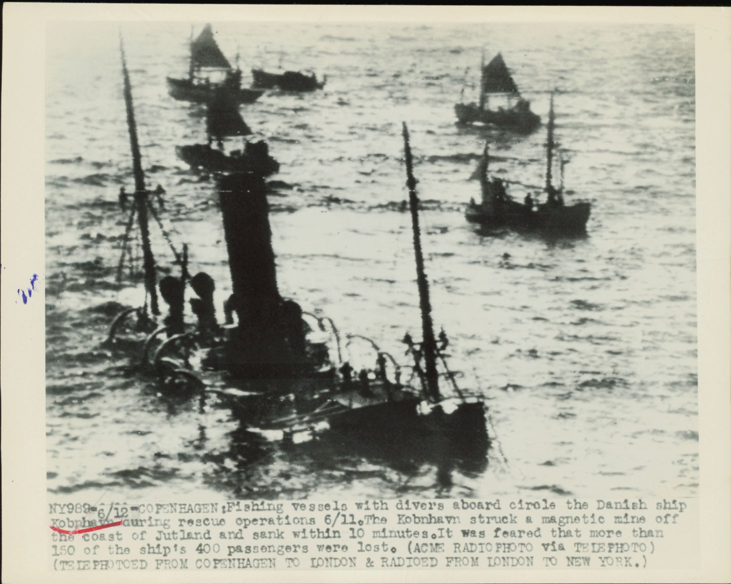 Naval Accident and Disaster Collection (mid-20th century) (39 vintage prints) Accidents Navy Sailing
