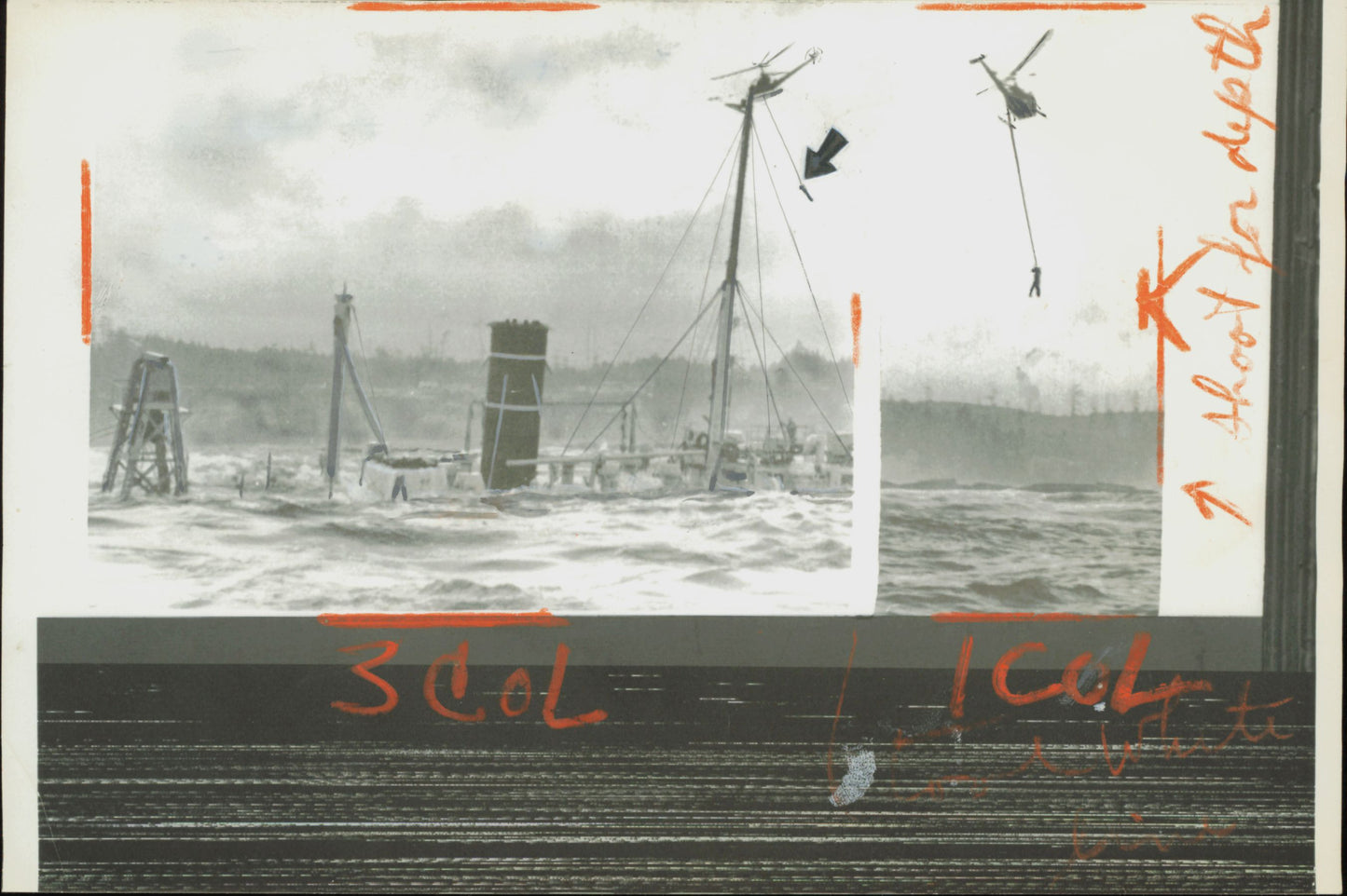 Naval Accident and Disaster Collection (mid-20th century) (39 vintage prints) Accidents Navy Sailing