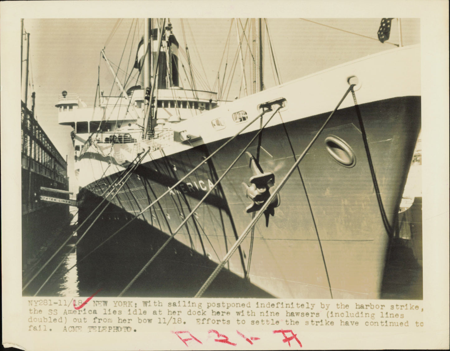 Passenger Ship Collection (mid-20th century) (9 vintage prints) Naval travel