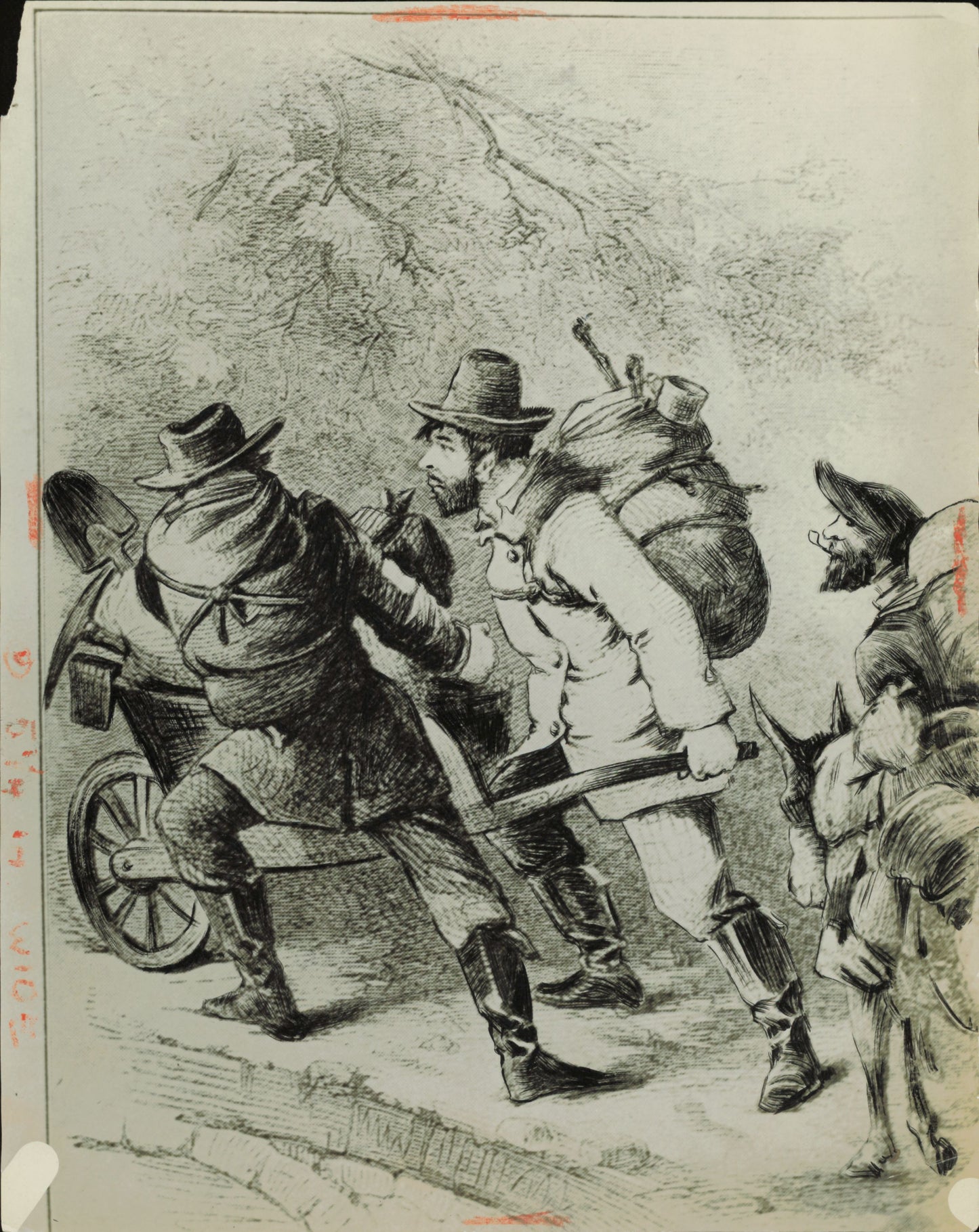 Prospecting Illustration Collection (1928) (4 vintage prints) Gold Rush Illustration