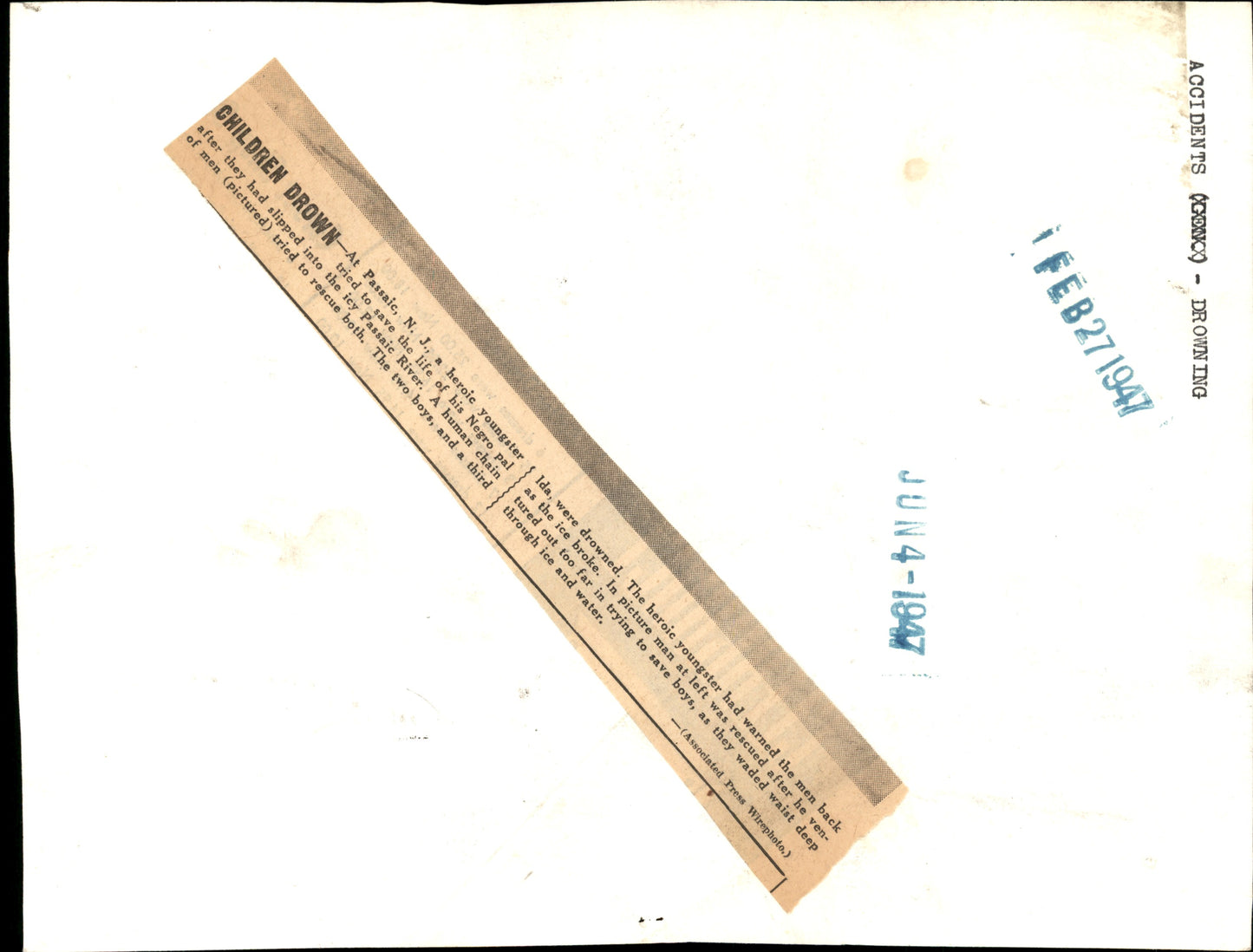 Drowning News Photo Collection (1947-1977) (3 vintage prints)