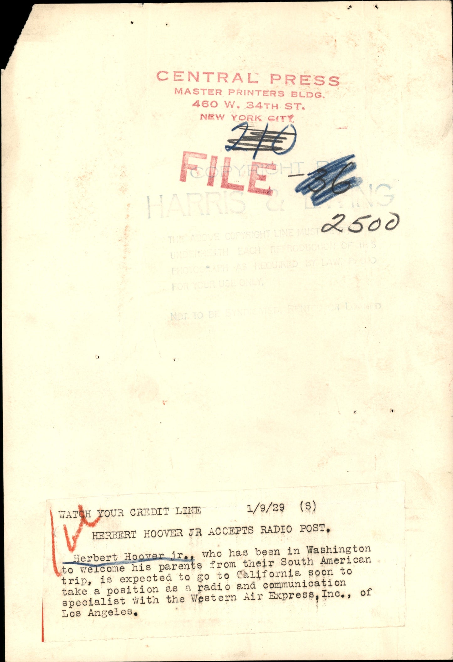 Herbert Hoover Family Collection (1925-1937) (22 vintage prints)