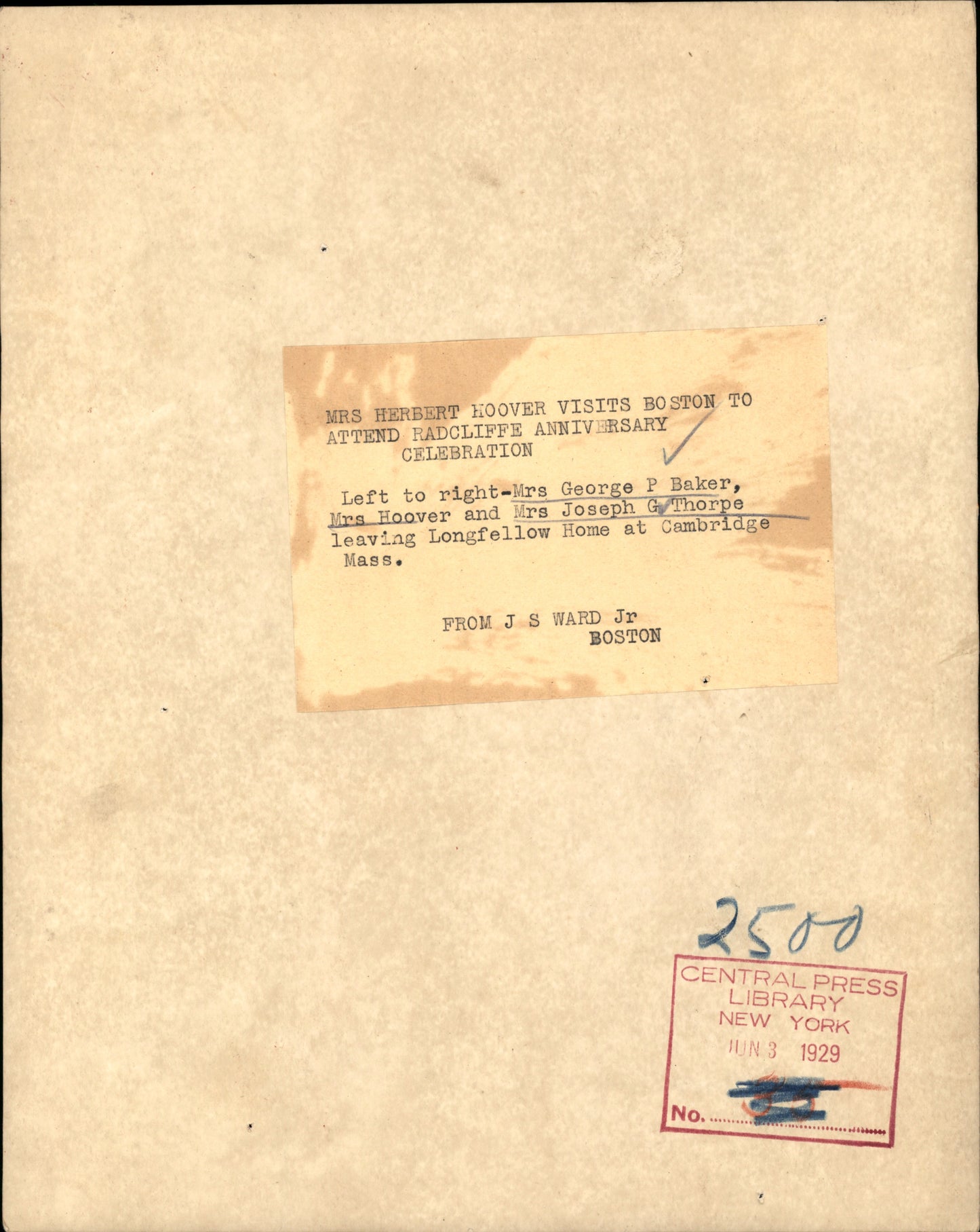 Mrs. Lou Henry Hoover Collection (1921-1939) (25 vintage prints)