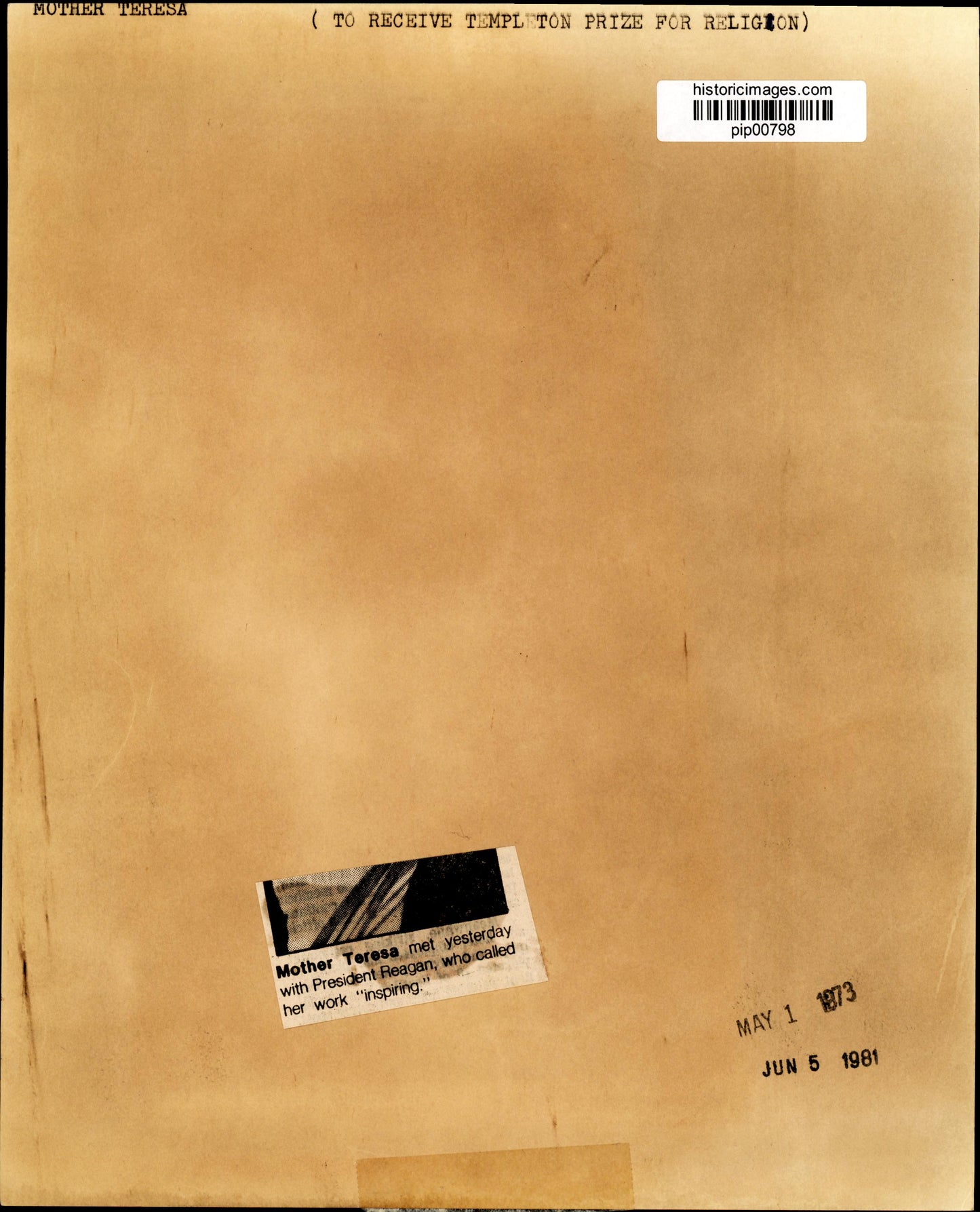 Mother Theresa Collection (1963-1987)