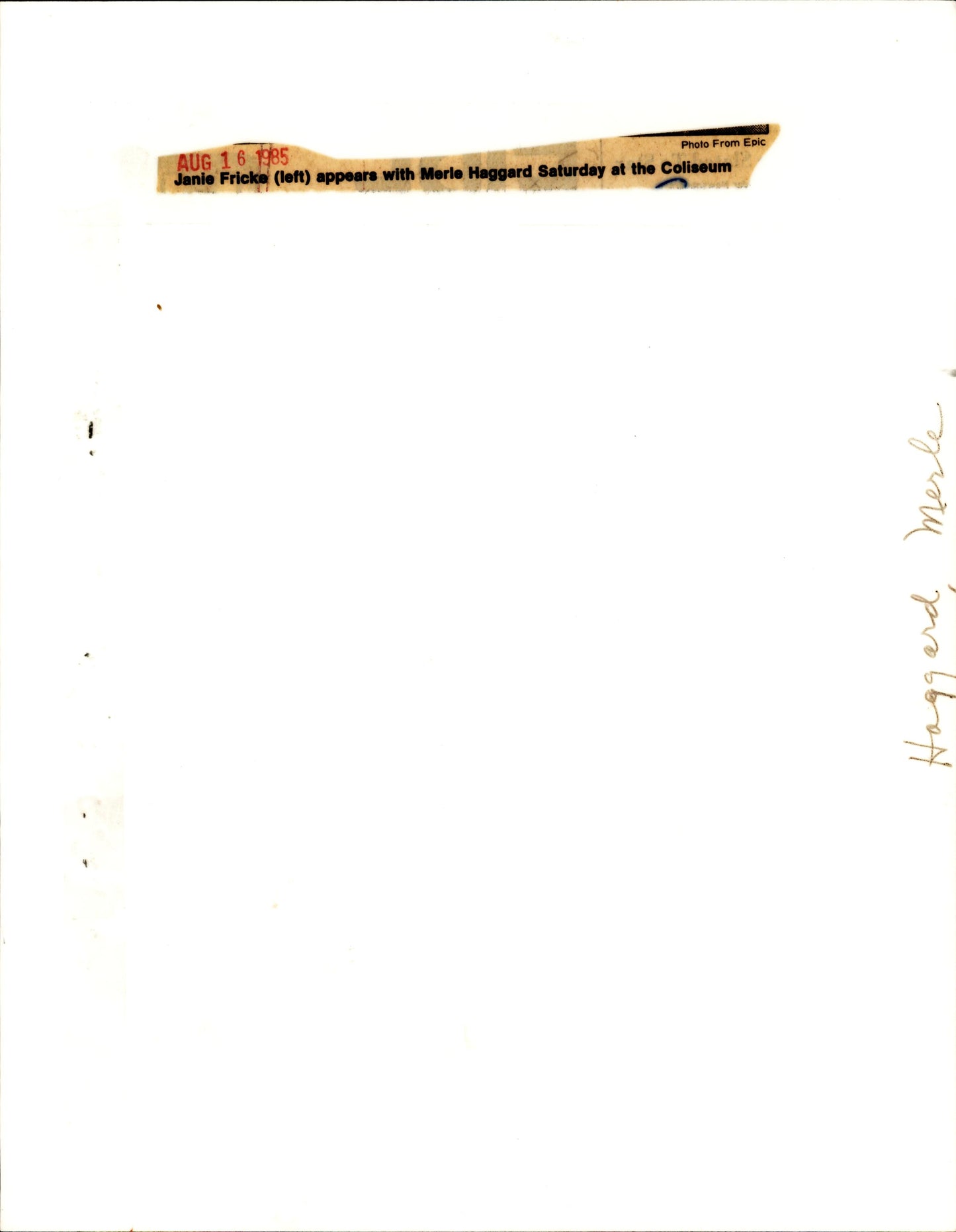 Merle Haggard Collection (5 vintage prints) (1981-1985)