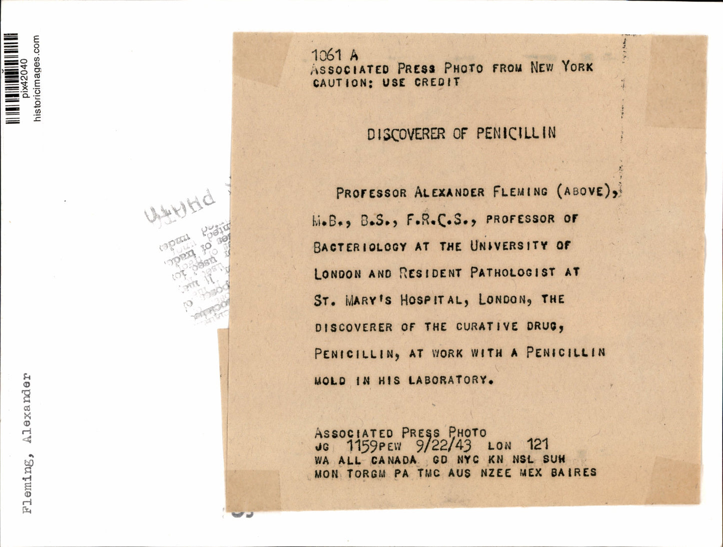 Alexander Fleming Pairing