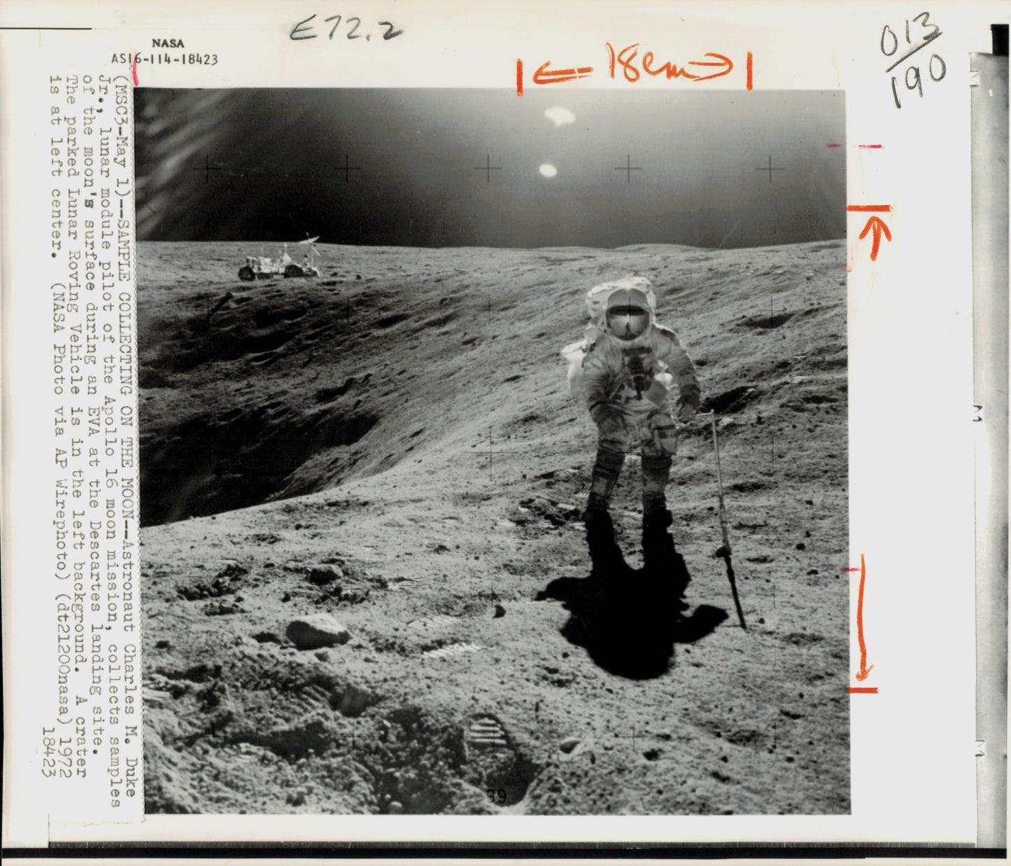 Apollo 16 Moon EVA (1972) (4 vintage prints)