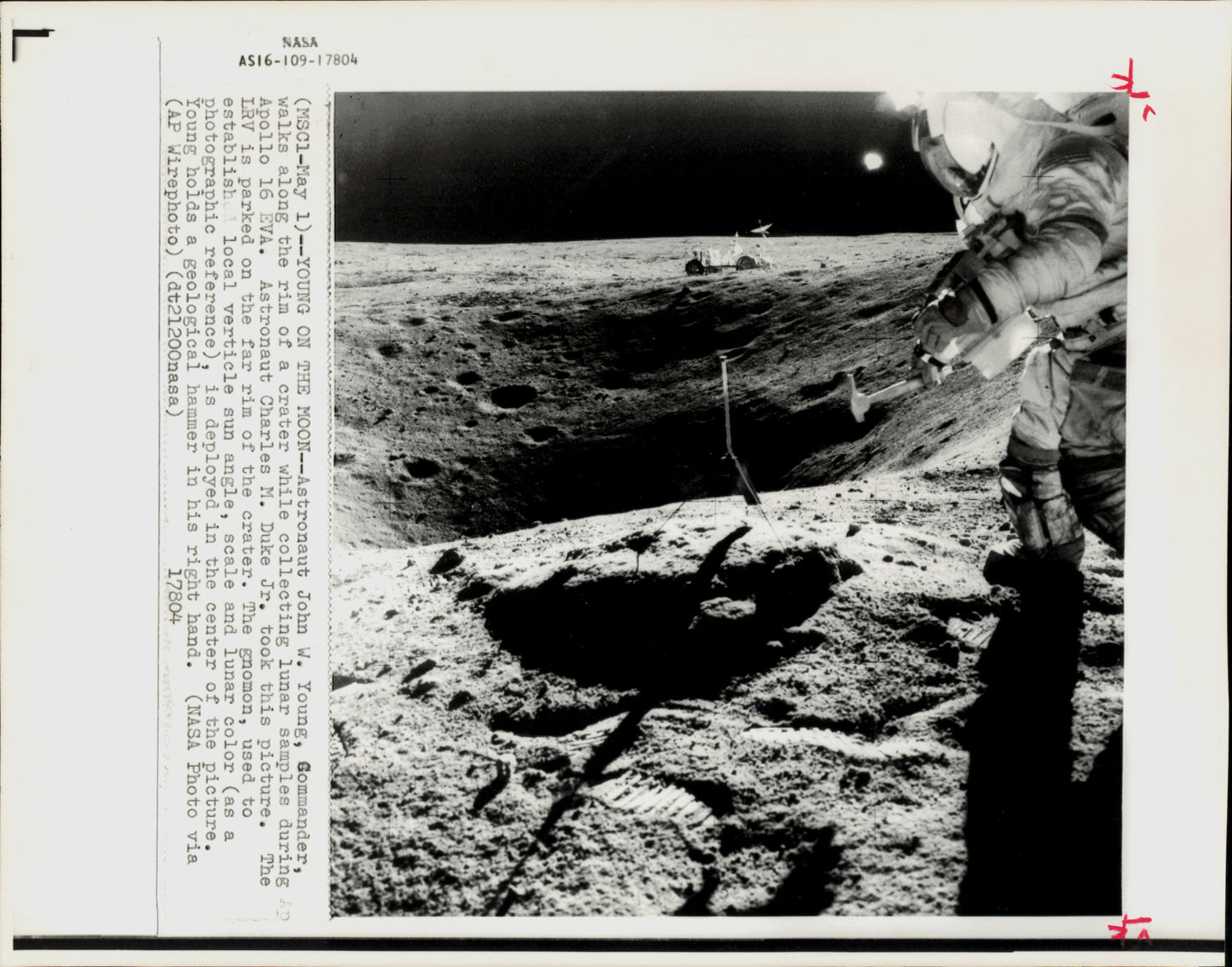 Apollo 16 Moon EVA (1972) (4 vintage prints)