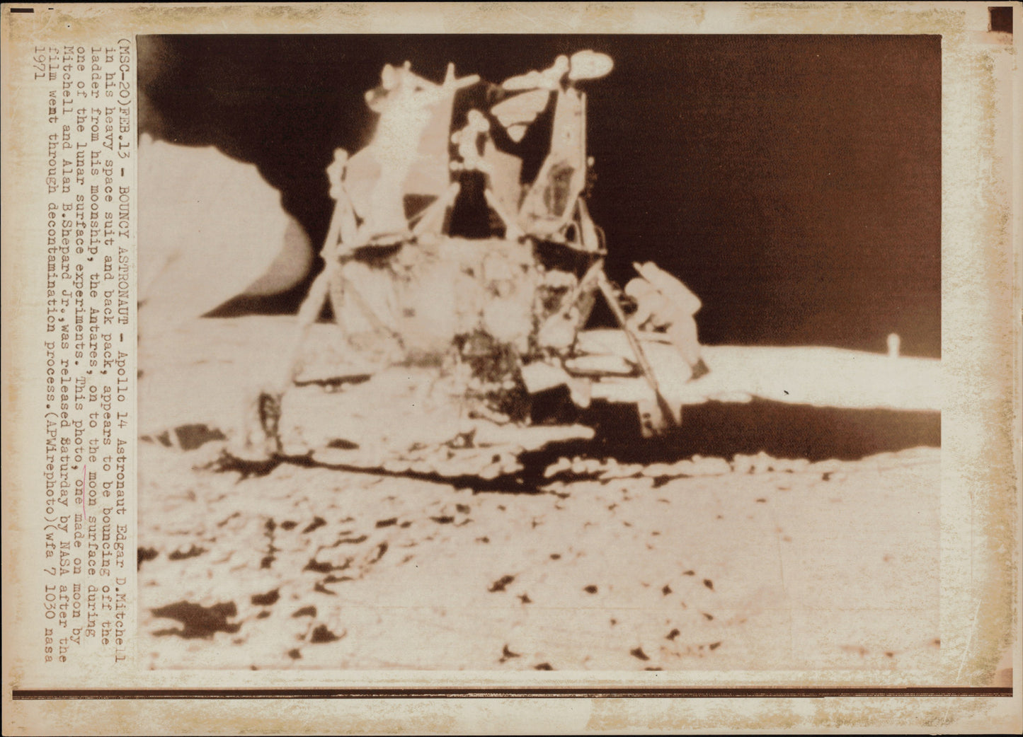 Apollo 14 Moon EVA (1971) (2 vintage prints)