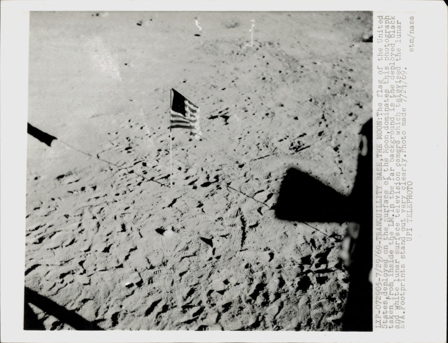 Apollo 11 US Flag on Moon (1969)