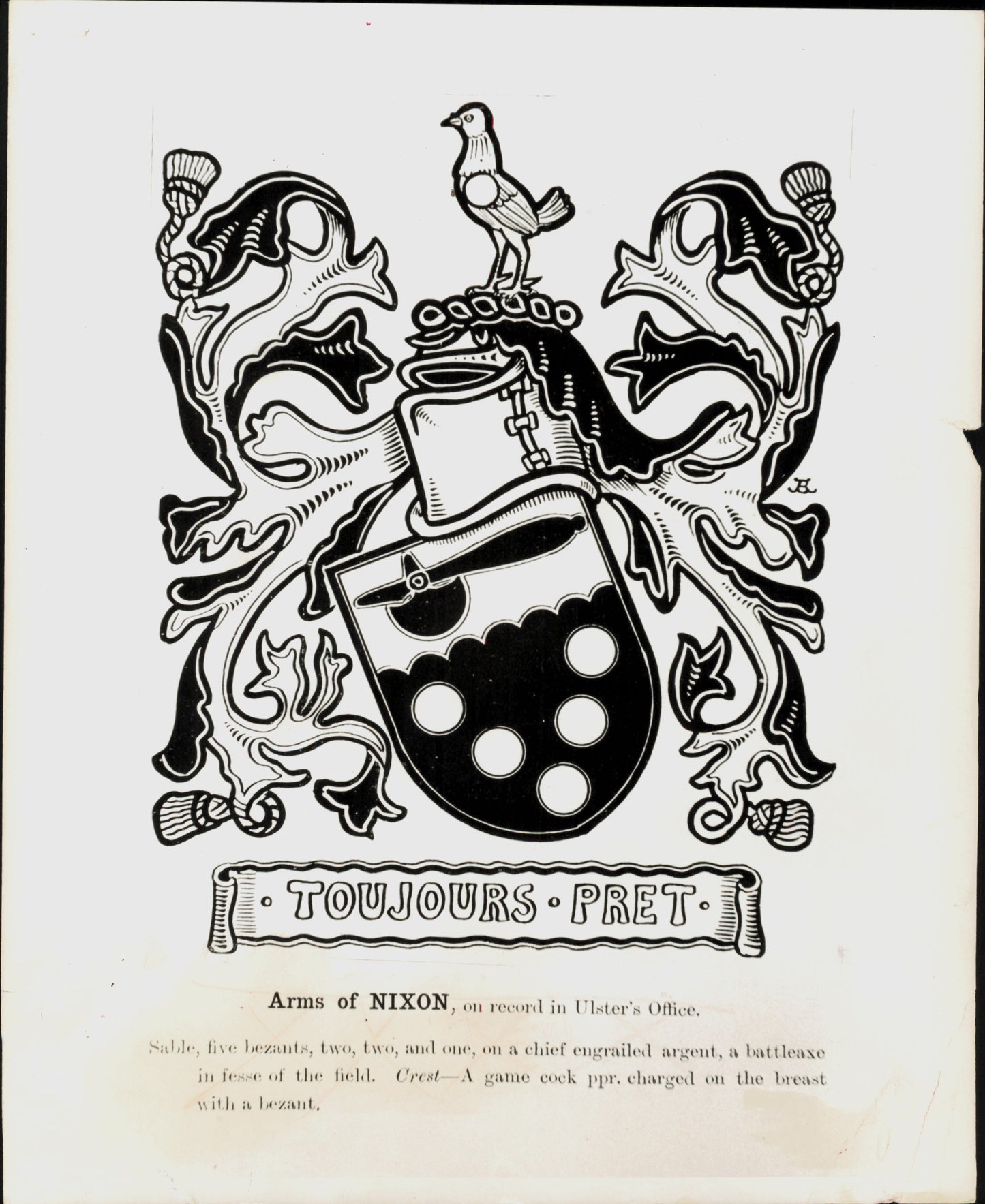Nixon Family Crest Collection (1969) (7 vintage prints)