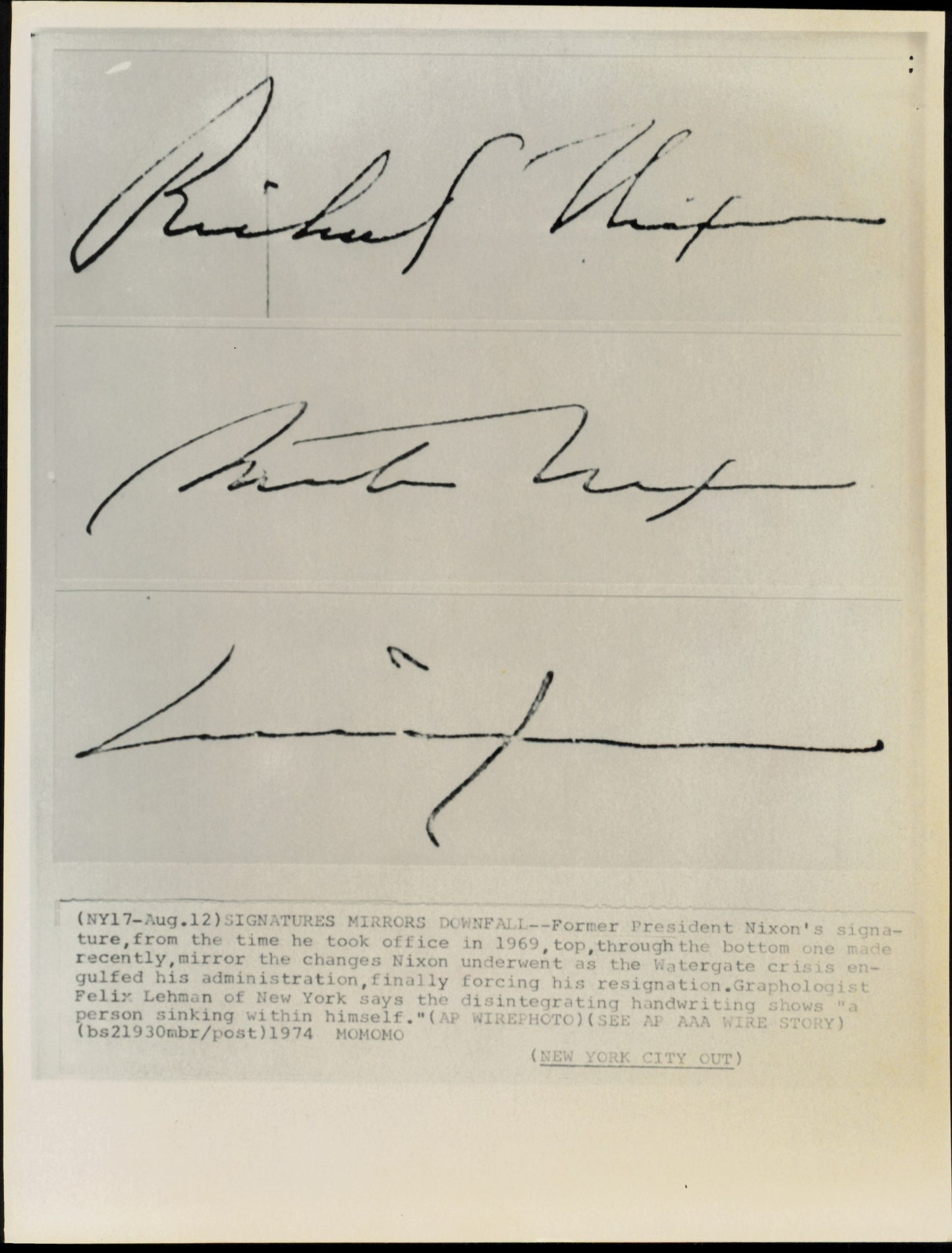 Nixon Family Crest Collection (1969) (7 vintage prints)