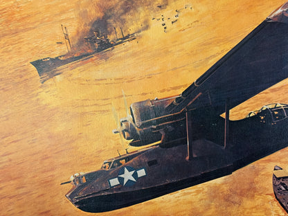 "Black Cat" PBY Catalina Vintage Poster | J.B. Deneen (12 of 500 signed)