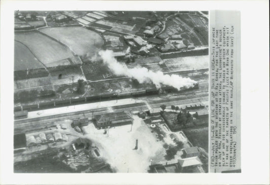 Aerial Photos of Pacific Theater WWII (1945) (11 Vintage Oversized Photos) Air Force Bomb bombing bombs Japan Military oversize Oversized WW2 WWII