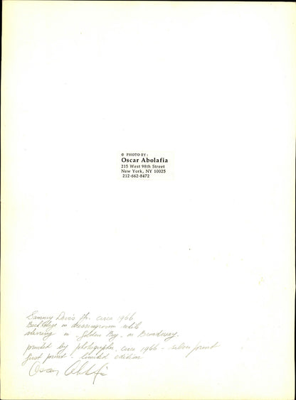 Sammy Davis Jr. by Oscar Abolafia (SIGNED) (oversize) (1966) broadway Hollywood Music Oscar Abolafia Sammy Davis Jr.