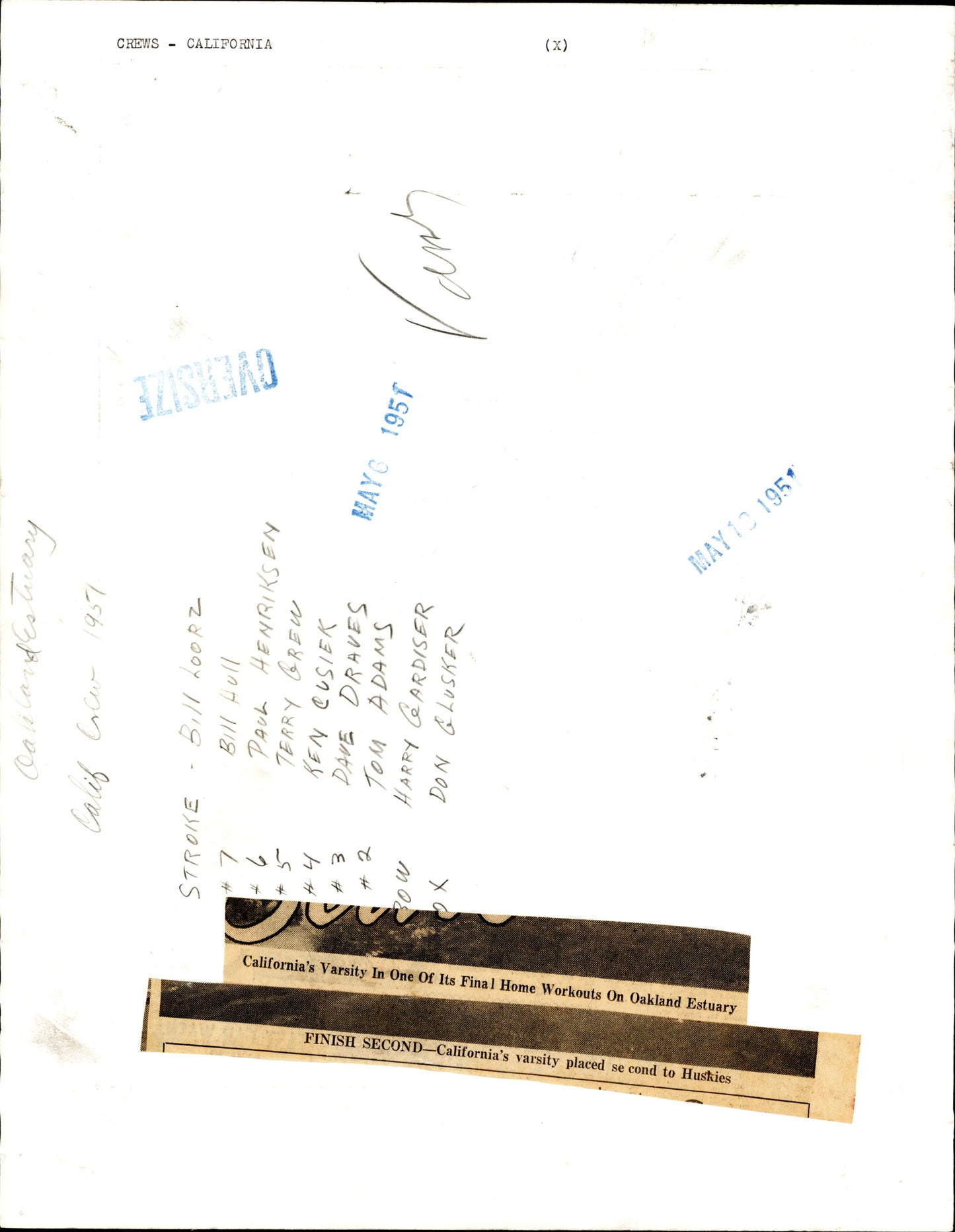 Rowing Collection (1938-1951) (5 oversize vintage prints)