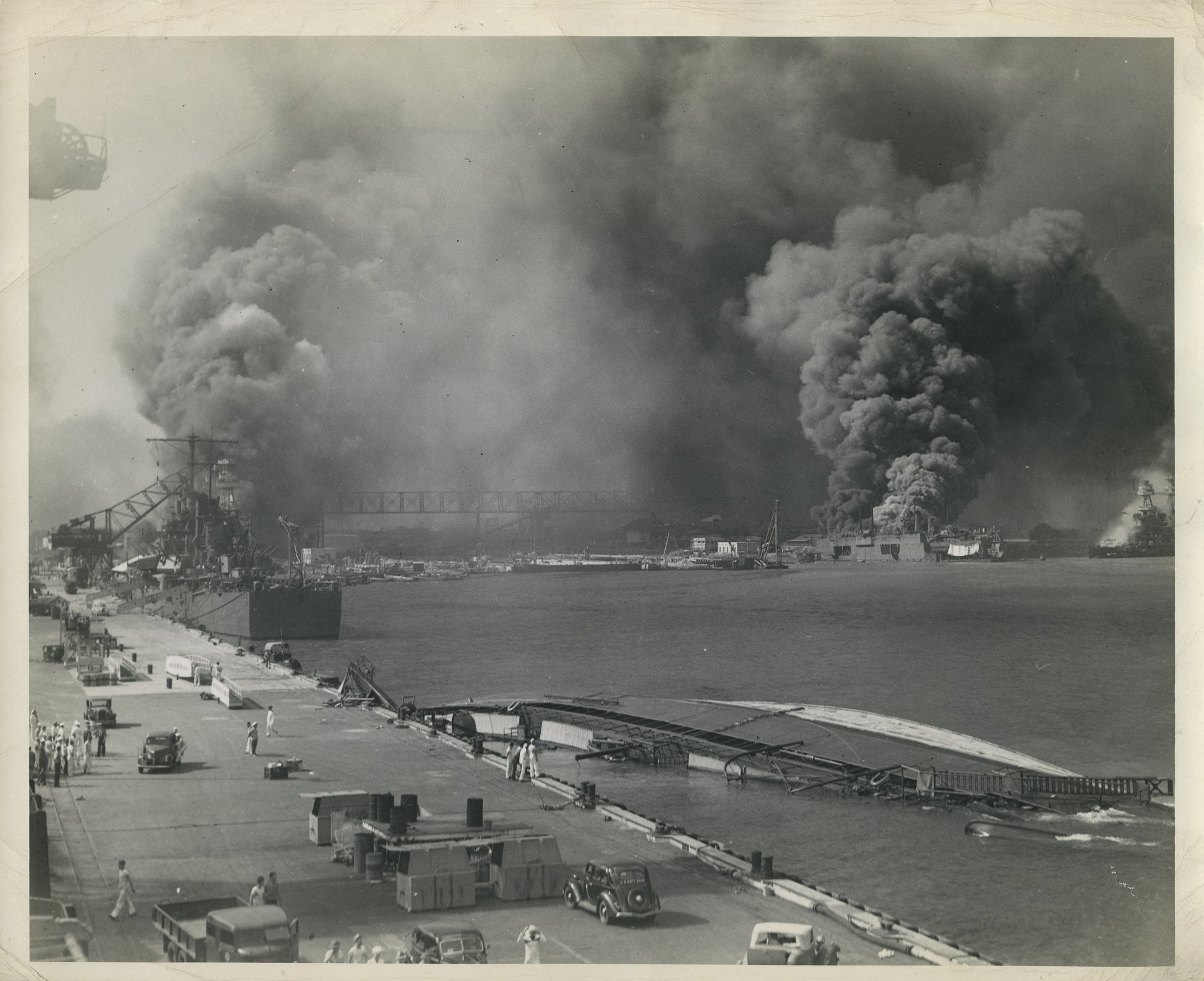 Attack on Pearl Harbor, USS Helena, (1943 reprint) Reframed