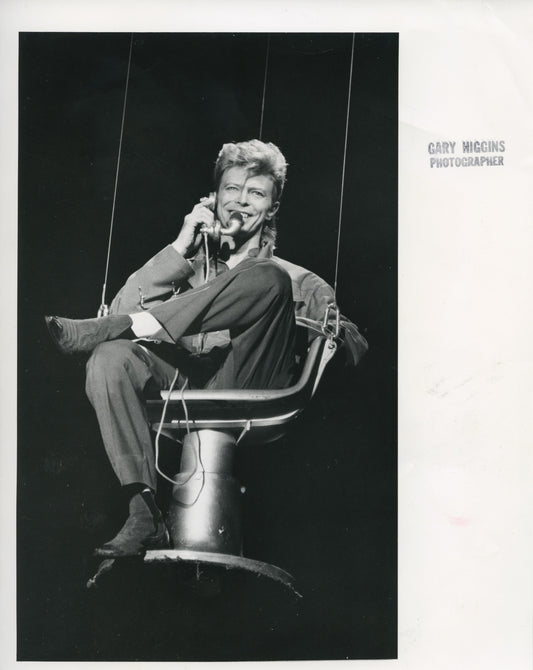 David Bowie suspended in chair - Gary Higgins David Bowie Gary Higgins Music