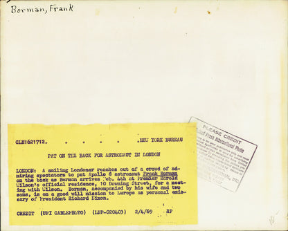 Frank Borman Collection (10 vintage prints) beer NASA Oscar Abolafia Science Space