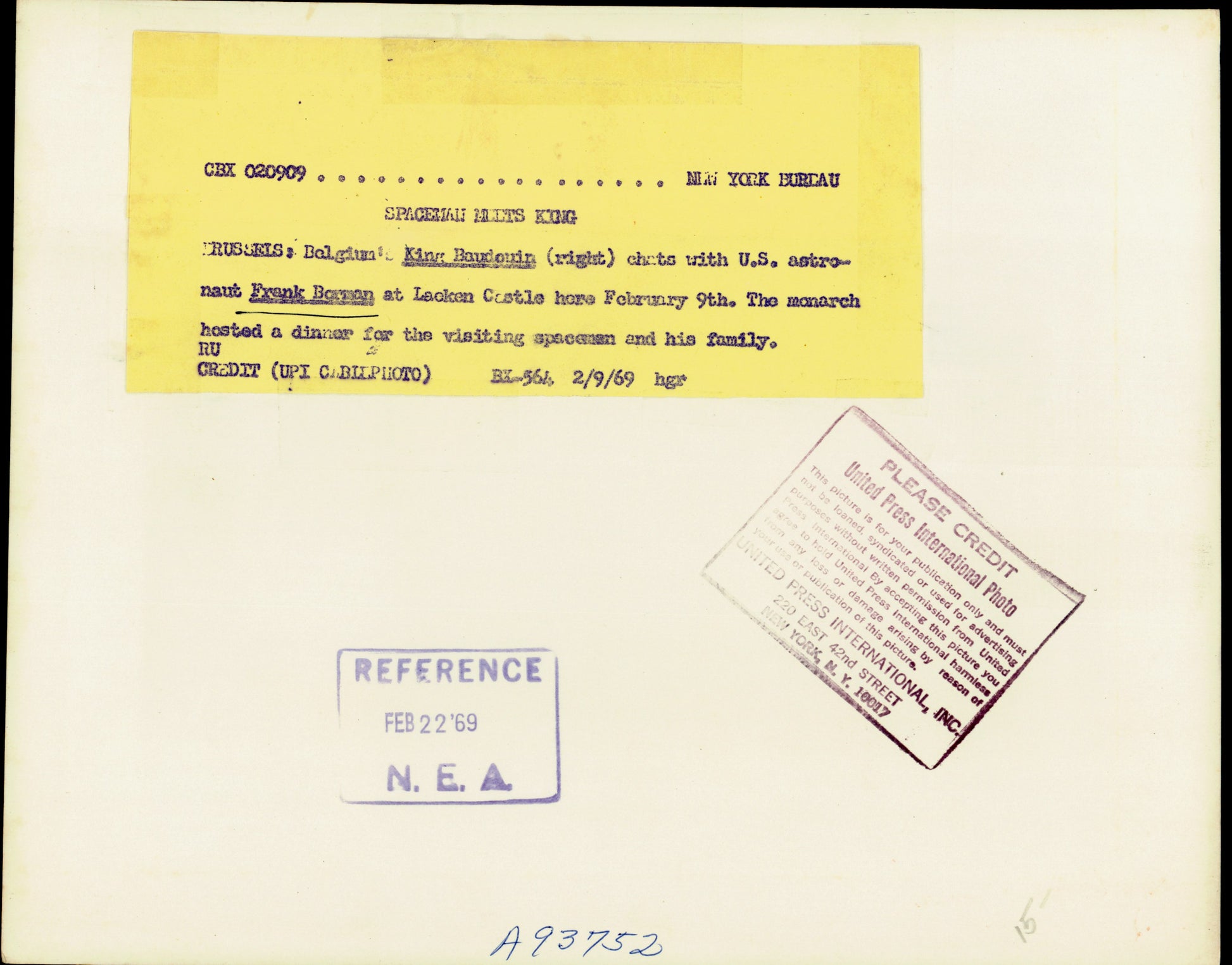 Frank Borman Collection (10 vintage prints) beer NASA Oscar Abolafia Science Space