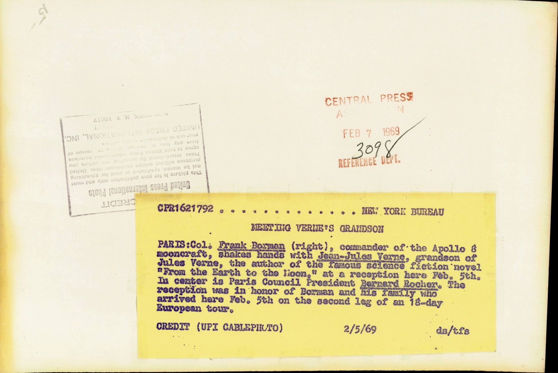 Frank Borman Collection (10 vintage prints) beer NASA Oscar Abolafia Science Space