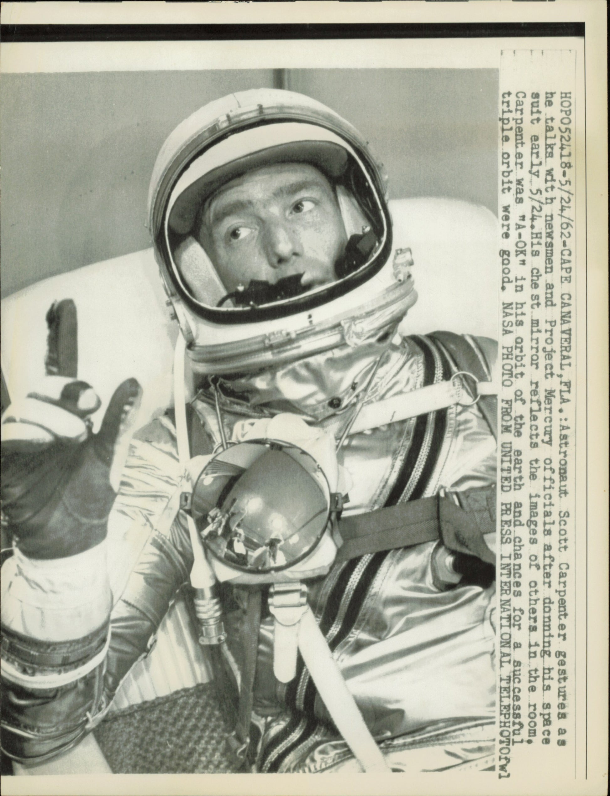 Scott Carpenter Collection (26 vintage prints) NASA Science Space