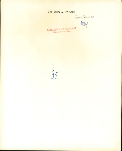 To Love (Att Älska) feat. Harriet Anderson (1964) (4 vintage prints) Hollywood mode