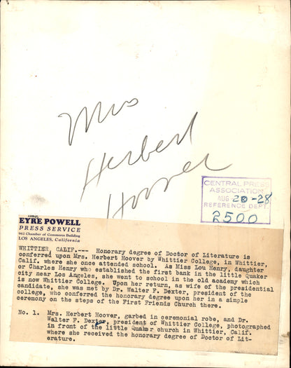 Mrs. Lou Henry Hoover Collection (1921-1939) (25 vintage prints)