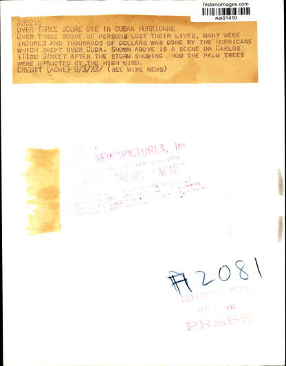 Hurricane Wreckage Collection (1926-1935) (6 vintage prints)