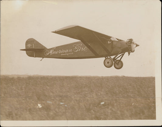 Ruth Elder's "American Girl" in Flight