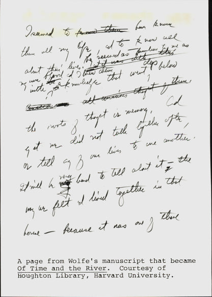 Thomas Wolfe Manuscript Pairing (1979-1989)